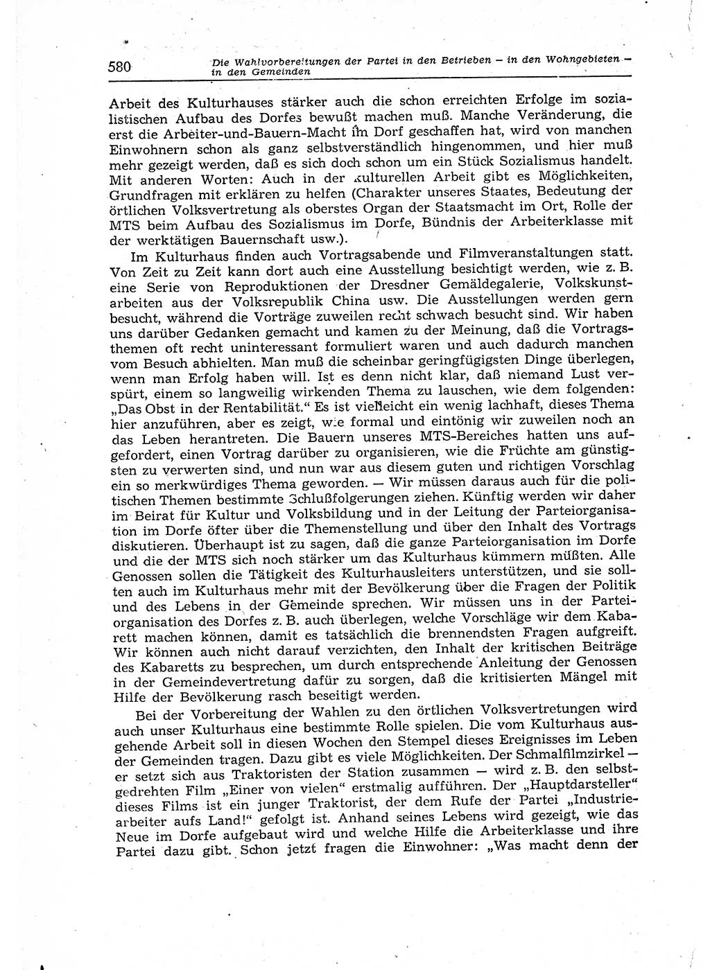 Neuer Weg (NW), Organ des Zentralkomitees (ZK) der SED (Sozialistische Einheitspartei Deutschlands) für Fragen des Parteiaufbaus und des Parteilebens, 12. Jahrgang [Deutsche Demokratische Republik (DDR)] 1957, Seite 580 (NW ZK SED DDR 1957, S. 580)