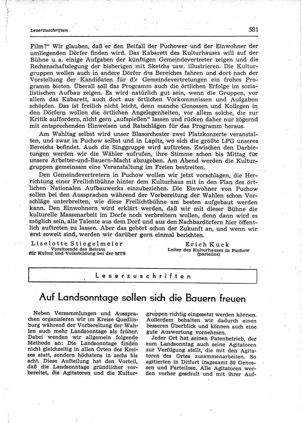 Neuer Weg (NW), Organ des Zentralkomitees (ZK) der SED (Sozialistische Einheitspartei Deutschlands) für Fragen des Parteiaufbaus und des Parteilebens, 12. Jahrgang [Deutsche Demokratische Republik (DDR)] 1957, Seite 581 (NW ZK SED DDR 1957, S. 581)