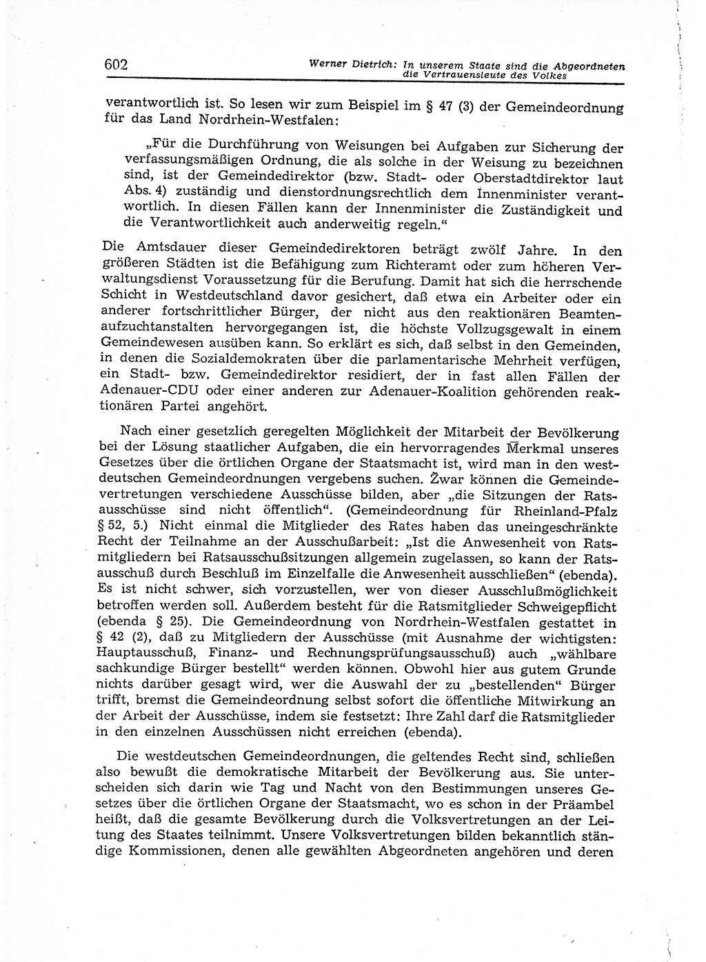 Neuer Weg (NW), Organ des Zentralkomitees (ZK) der SED (Sozialistische Einheitspartei Deutschlands) für Fragen des Parteiaufbaus und des Parteilebens, 12. Jahrgang [Deutsche Demokratische Republik (DDR)] 1957, Seite 602 (NW ZK SED DDR 1957, S. 602)