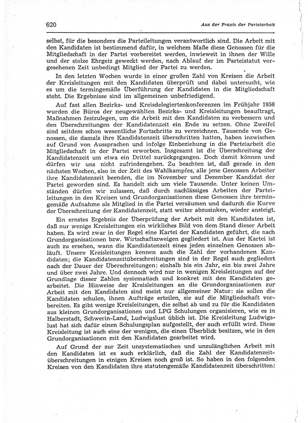 Neuer Weg (NW), Organ des Zentralkomitees (ZK) der SED (Sozialistische Einheitspartei Deutschlands) für Fragen des Parteiaufbaus und des Parteilebens, 12. Jahrgang [Deutsche Demokratische Republik (DDR)] 1957, Seite 620 (NW ZK SED DDR 1957, S. 620)