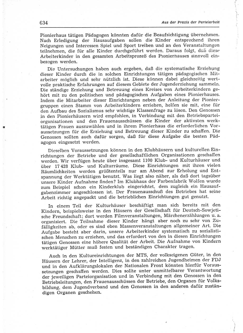 Neuer Weg (NW), Organ des Zentralkomitees (ZK) der SED (Sozialistische Einheitspartei Deutschlands) für Fragen des Parteiaufbaus und des Parteilebens, 12. Jahrgang [Deutsche Demokratische Republik (DDR)] 1957, Seite 634 (NW ZK SED DDR 1957, S. 634)