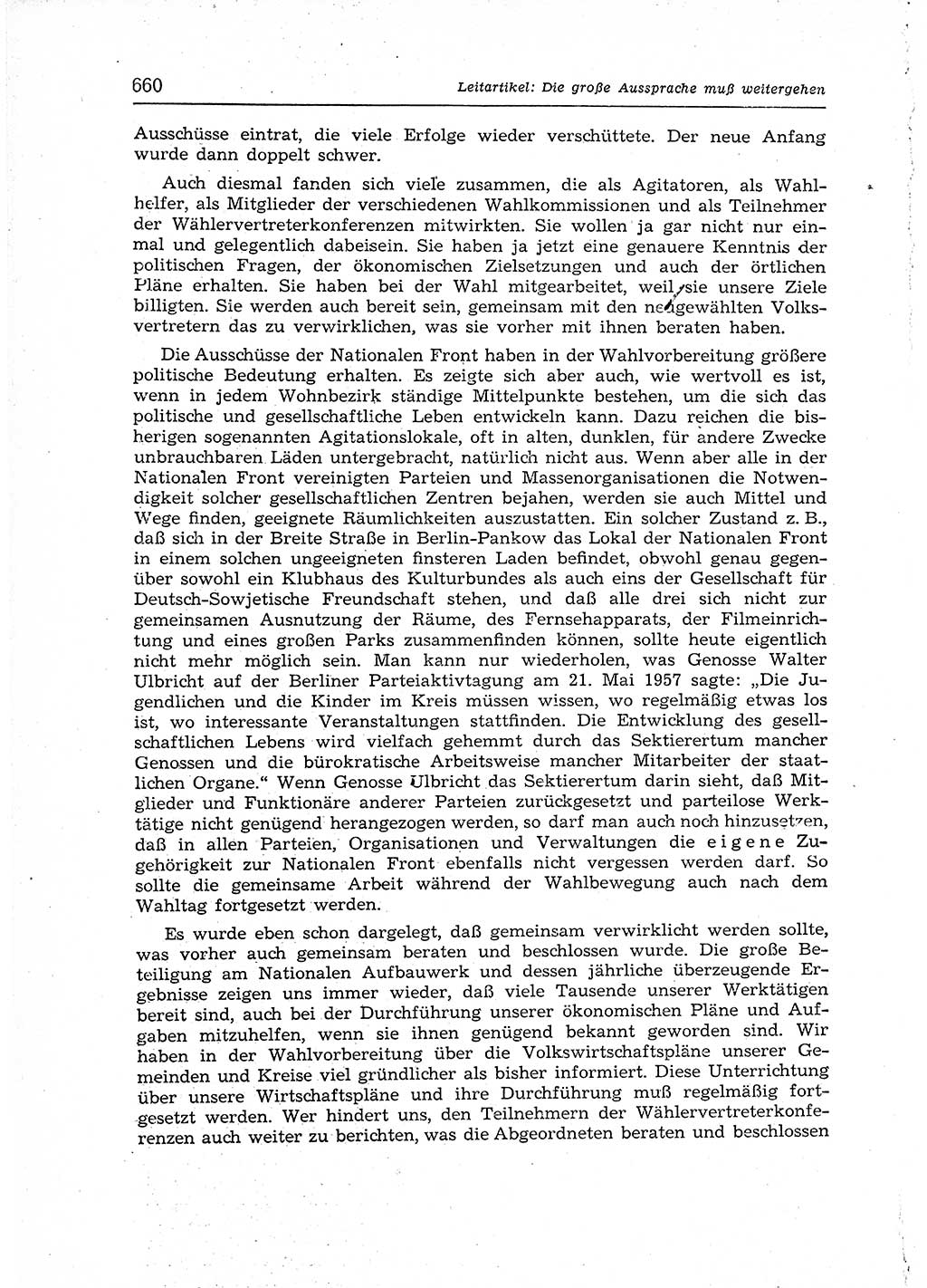 Neuer Weg (NW), Organ des Zentralkomitees (ZK) der SED (Sozialistische Einheitspartei Deutschlands) für Fragen des Parteiaufbaus und des Parteilebens, 12. Jahrgang [Deutsche Demokratische Republik (DDR)] 1957, Seite 660 (NW ZK SED DDR 1957, S. 660)