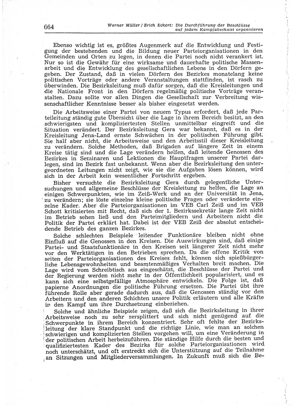 Neuer Weg (NW), Organ des Zentralkomitees (ZK) der SED (Sozialistische Einheitspartei Deutschlands) für Fragen des Parteiaufbaus und des Parteilebens, 12. Jahrgang [Deutsche Demokratische Republik (DDR)] 1957, Seite 664 (NW ZK SED DDR 1957, S. 664)