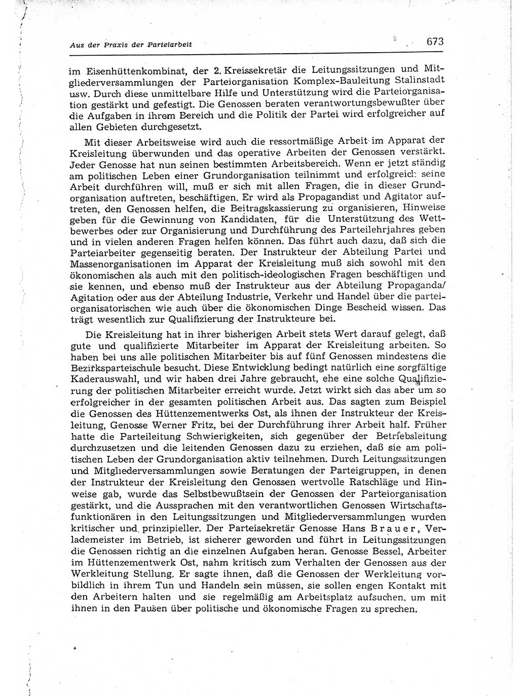 Neuer Weg (NW), Organ des Zentralkomitees (ZK) der SED (Sozialistische Einheitspartei Deutschlands) für Fragen des Parteiaufbaus und des Parteilebens, 12. Jahrgang [Deutsche Demokratische Republik (DDR)] 1957, Seite 673 (NW ZK SED DDR 1957, S. 673)