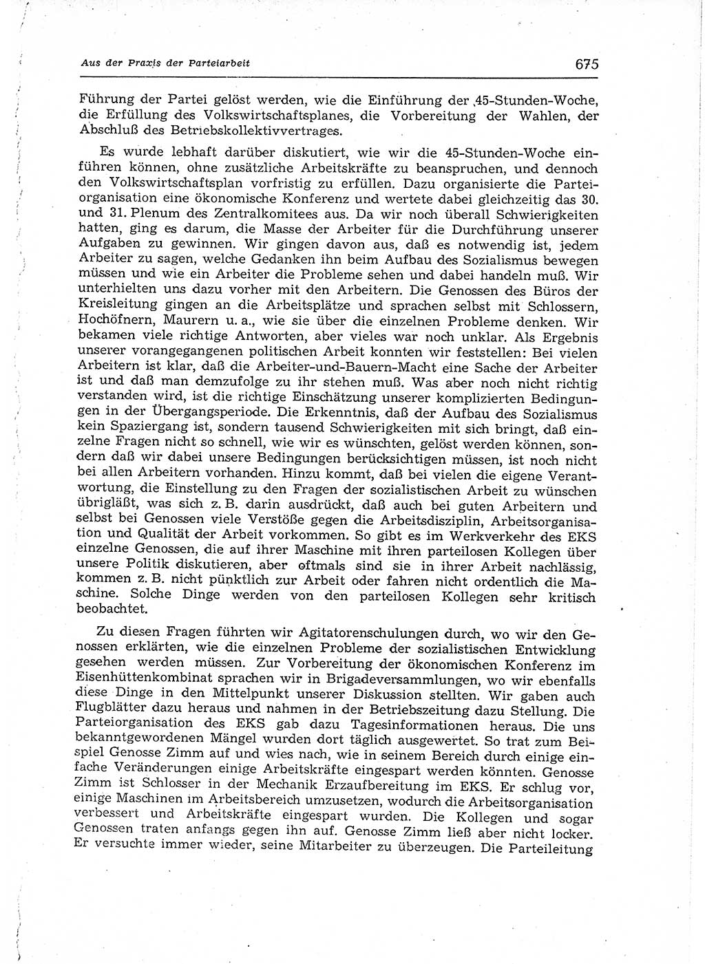 Neuer Weg (NW), Organ des Zentralkomitees (ZK) der SED (Sozialistische Einheitspartei Deutschlands) für Fragen des Parteiaufbaus und des Parteilebens, 12. Jahrgang [Deutsche Demokratische Republik (DDR)] 1957, Seite 675 (NW ZK SED DDR 1957, S. 675)