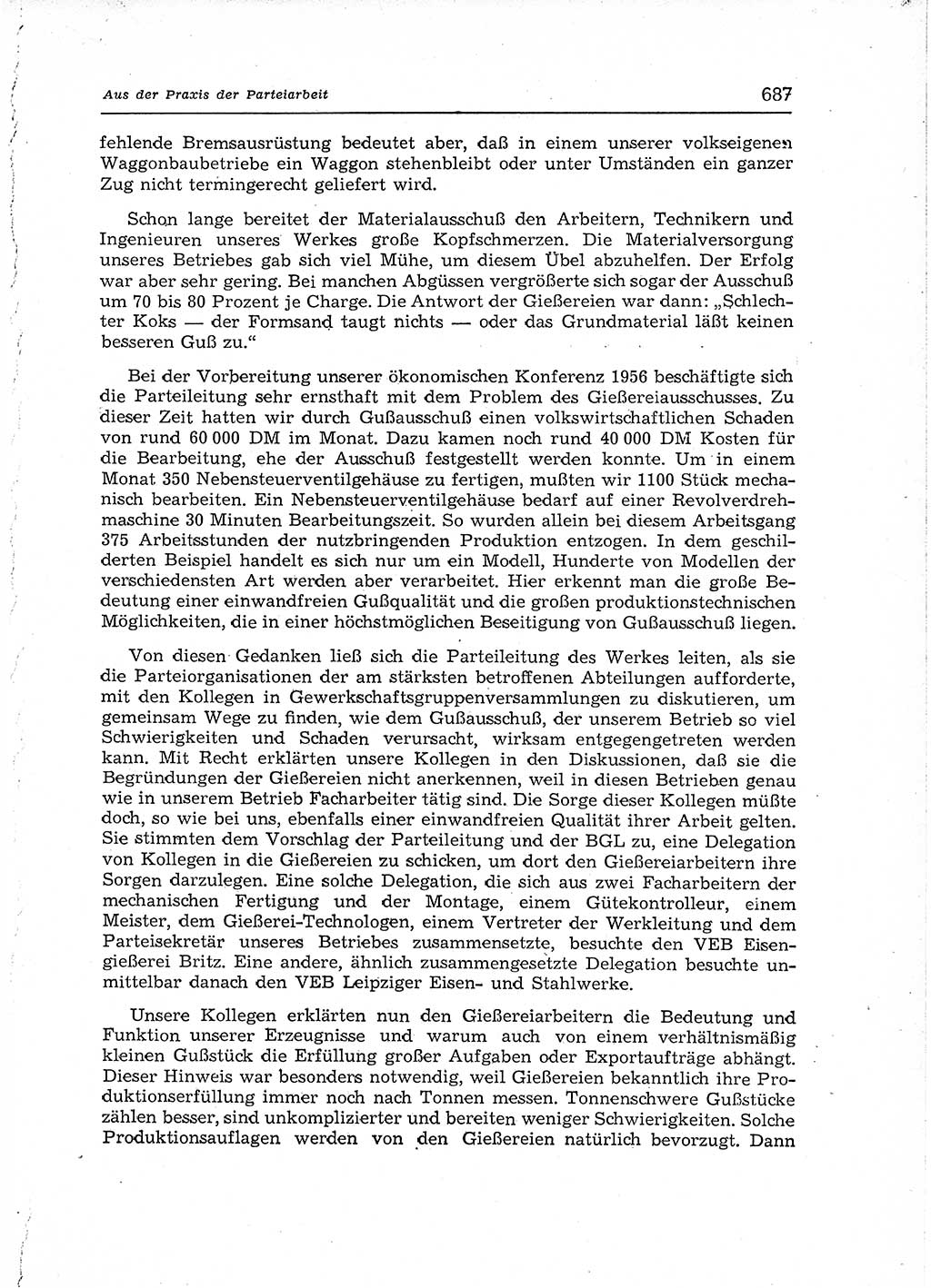 Neuer Weg (NW), Organ des Zentralkomitees (ZK) der SED (Sozialistische Einheitspartei Deutschlands) für Fragen des Parteiaufbaus und des Parteilebens, 12. Jahrgang [Deutsche Demokratische Republik (DDR)] 1957, Seite 687 (NW ZK SED DDR 1957, S. 687)