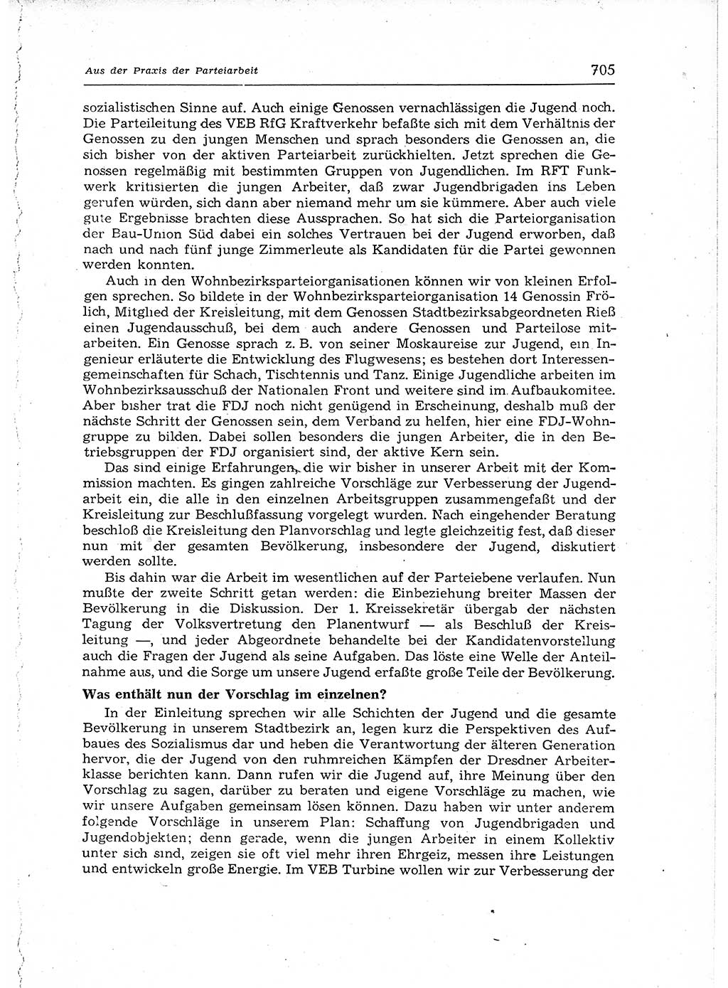 Neuer Weg (NW), Organ des Zentralkomitees (ZK) der SED (Sozialistische Einheitspartei Deutschlands) für Fragen des Parteiaufbaus und des Parteilebens, 12. Jahrgang [Deutsche Demokratische Republik (DDR)] 1957, Seite 705 (NW ZK SED DDR 1957, S. 705)