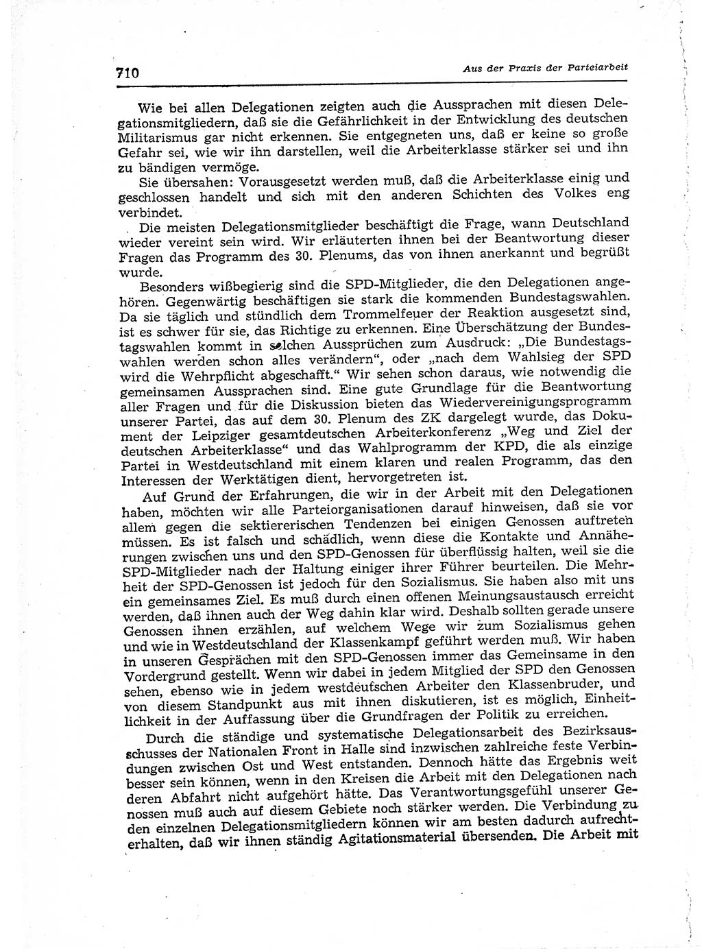 Neuer Weg (NW), Organ des Zentralkomitees (ZK) der SED (Sozialistische Einheitspartei Deutschlands) für Fragen des Parteiaufbaus und des Parteilebens, 12. Jahrgang [Deutsche Demokratische Republik (DDR)] 1957, Seite 710 (NW ZK SED DDR 1957, S. 710)