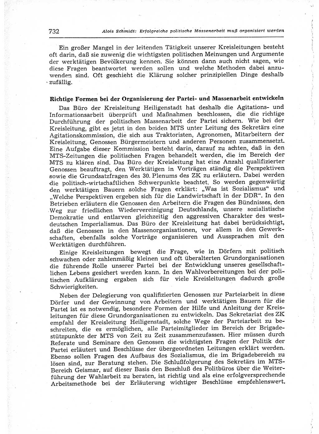 Neuer Weg (NW), Organ des Zentralkomitees (ZK) der SED (Sozialistische Einheitspartei Deutschlands) für Fragen des Parteiaufbaus und des Parteilebens, 12. Jahrgang [Deutsche Demokratische Republik (DDR)] 1957, Seite 732 (NW ZK SED DDR 1957, S. 732)