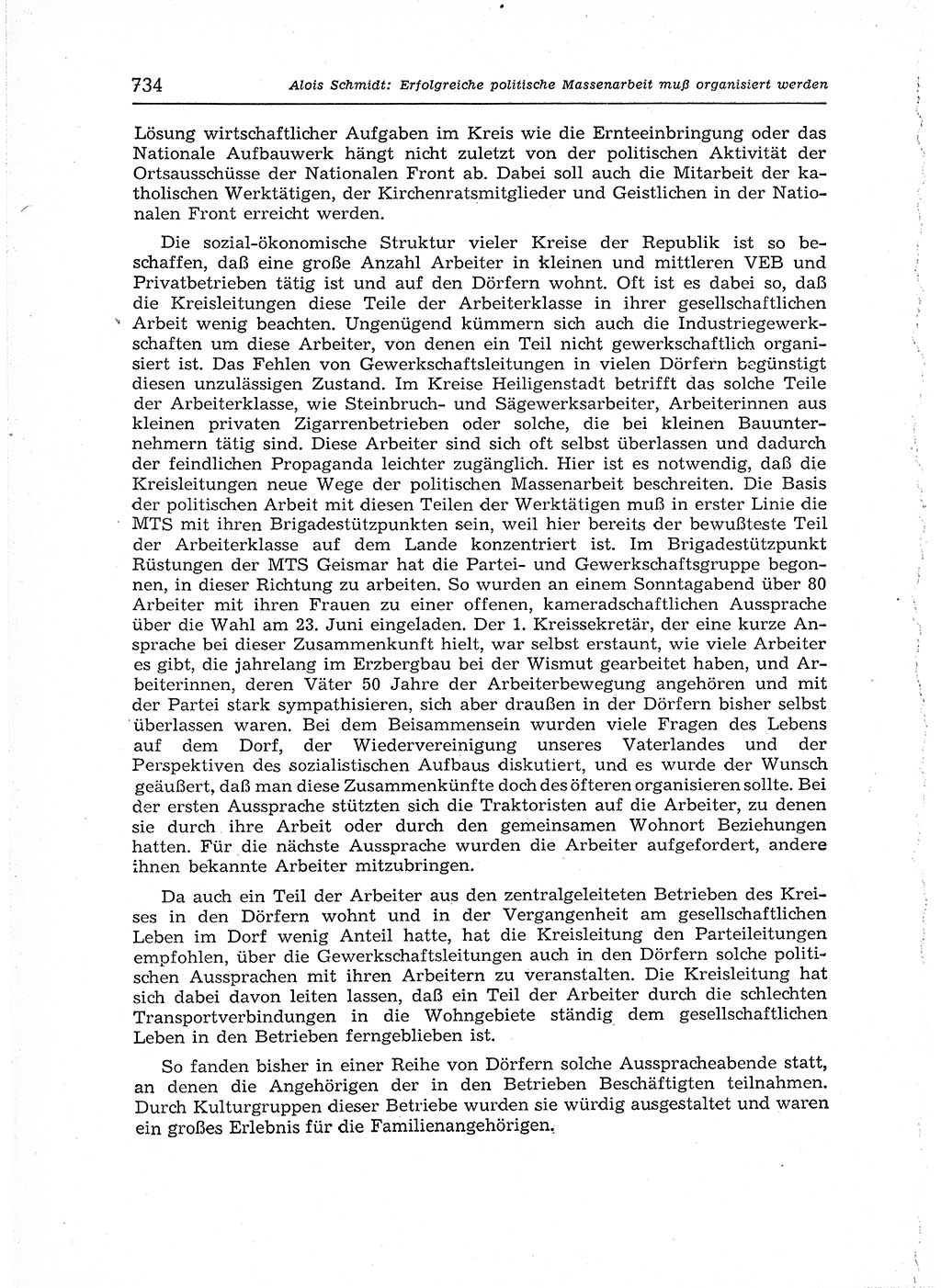 Neuer Weg (NW), Organ des Zentralkomitees (ZK) der SED (Sozialistische Einheitspartei Deutschlands) für Fragen des Parteiaufbaus und des Parteilebens, 12. Jahrgang [Deutsche Demokratische Republik (DDR)] 1957, Seite 734 (NW ZK SED DDR 1957, S. 734)