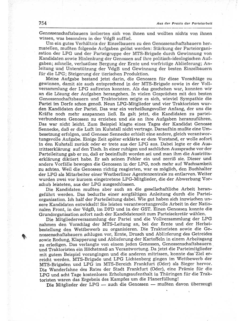 Neuer Weg (NW), Organ des Zentralkomitees (ZK) der SED (Sozialistische Einheitspartei Deutschlands) für Fragen des Parteiaufbaus und des Parteilebens, 12. Jahrgang [Deutsche Demokratische Republik (DDR)] 1957, Seite 754 (NW ZK SED DDR 1957, S. 754)