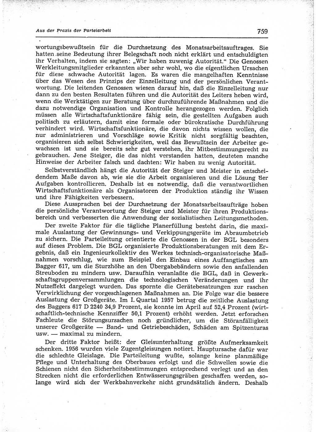 Neuer Weg (NW), Organ des Zentralkomitees (ZK) der SED (Sozialistische Einheitspartei Deutschlands) für Fragen des Parteiaufbaus und des Parteilebens, 12. Jahrgang [Deutsche Demokratische Republik (DDR)] 1957, Seite 759 (NW ZK SED DDR 1957, S. 759)
