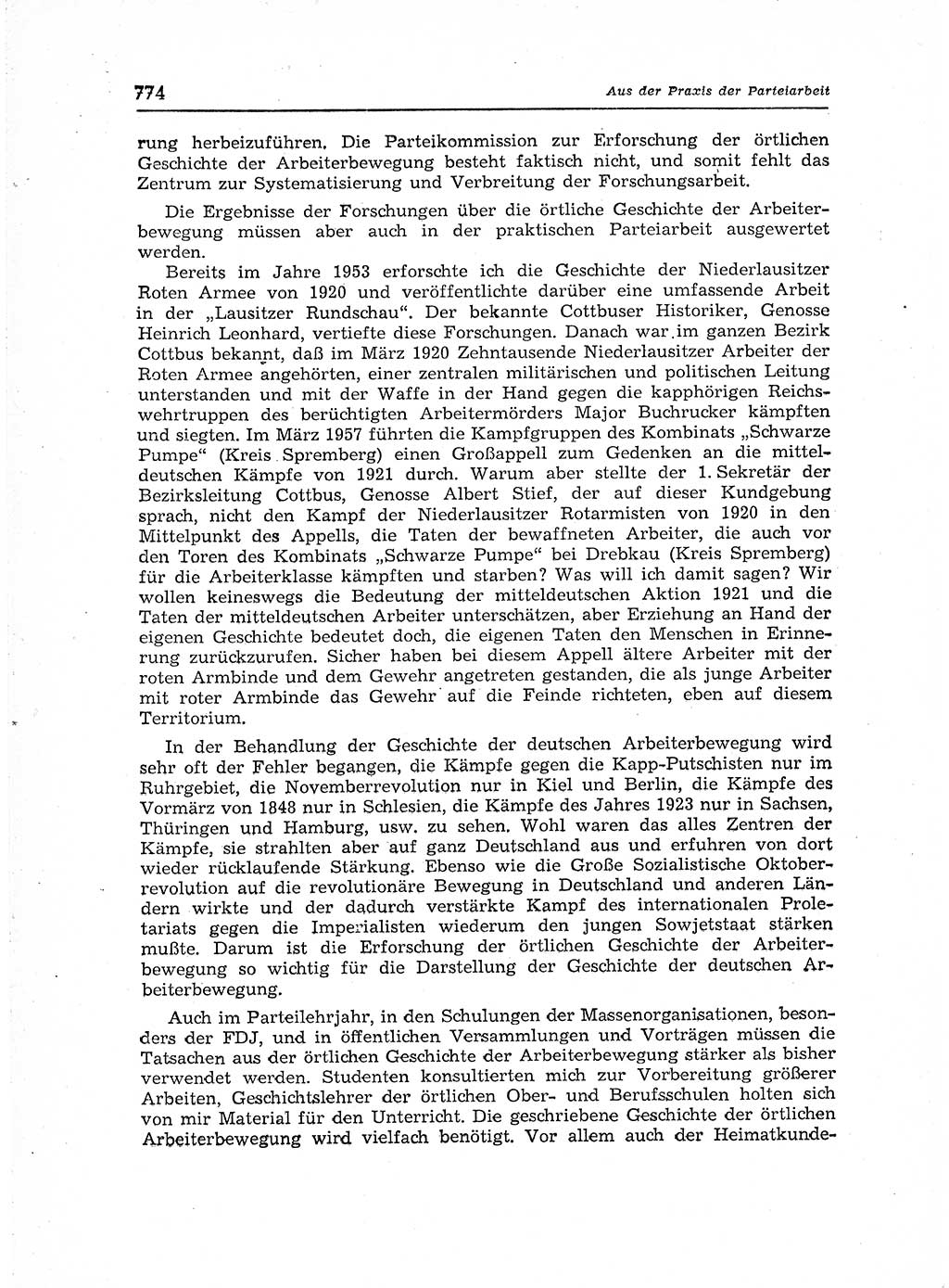 Neuer Weg (NW), Organ des Zentralkomitees (ZK) der SED (Sozialistische Einheitspartei Deutschlands) für Fragen des Parteiaufbaus und des Parteilebens, 12. Jahrgang [Deutsche Demokratische Republik (DDR)] 1957, Seite 774 (NW ZK SED DDR 1957, S. 774)