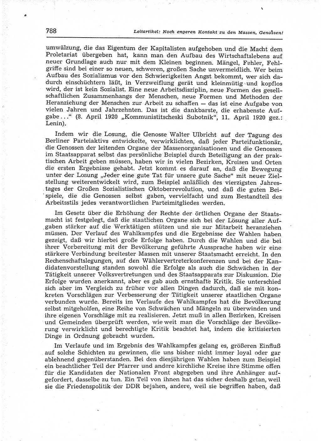 Neuer Weg (NW), Organ des Zentralkomitees (ZK) der SED (Sozialistische Einheitspartei Deutschlands) für Fragen des Parteiaufbaus und des Parteilebens, 12. Jahrgang [Deutsche Demokratische Republik (DDR)] 1957, Seite 788 (NW ZK SED DDR 1957, S. 788)
