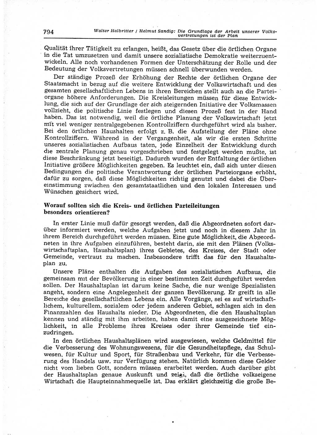 Neuer Weg (NW), Organ des Zentralkomitees (ZK) der SED (Sozialistische Einheitspartei Deutschlands) für Fragen des Parteiaufbaus und des Parteilebens, 12. Jahrgang [Deutsche Demokratische Republik (DDR)] 1957, Seite 794 (NW ZK SED DDR 1957, S. 794)
