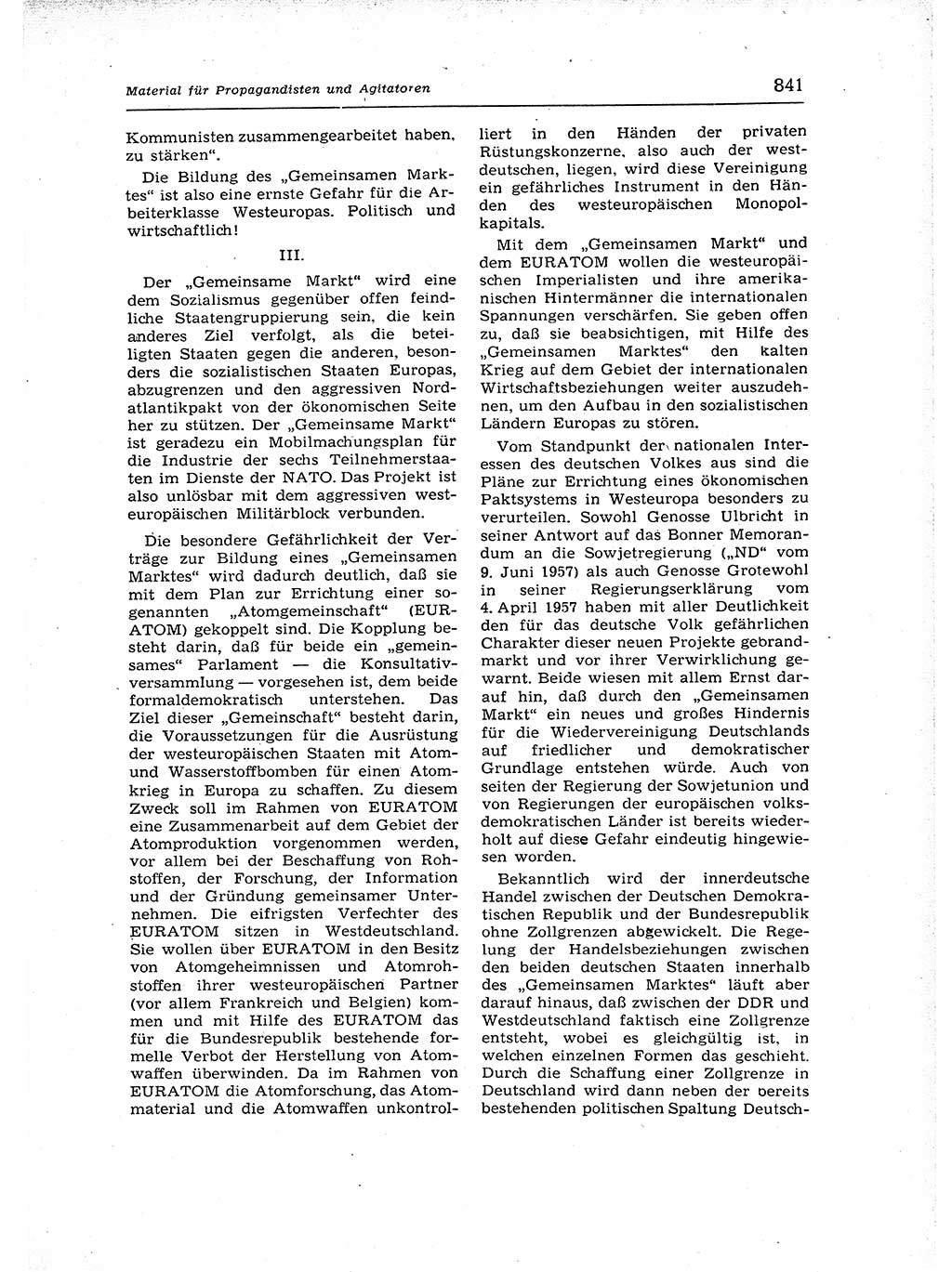 Neuer Weg (NW), Organ des Zentralkomitees (ZK) der SED (Sozialistische Einheitspartei Deutschlands) für Fragen des Parteiaufbaus und des Parteilebens, 12. Jahrgang [Deutsche Demokratische Republik (DDR)] 1957, Seite 841 (NW ZK SED DDR 1957, S. 841)