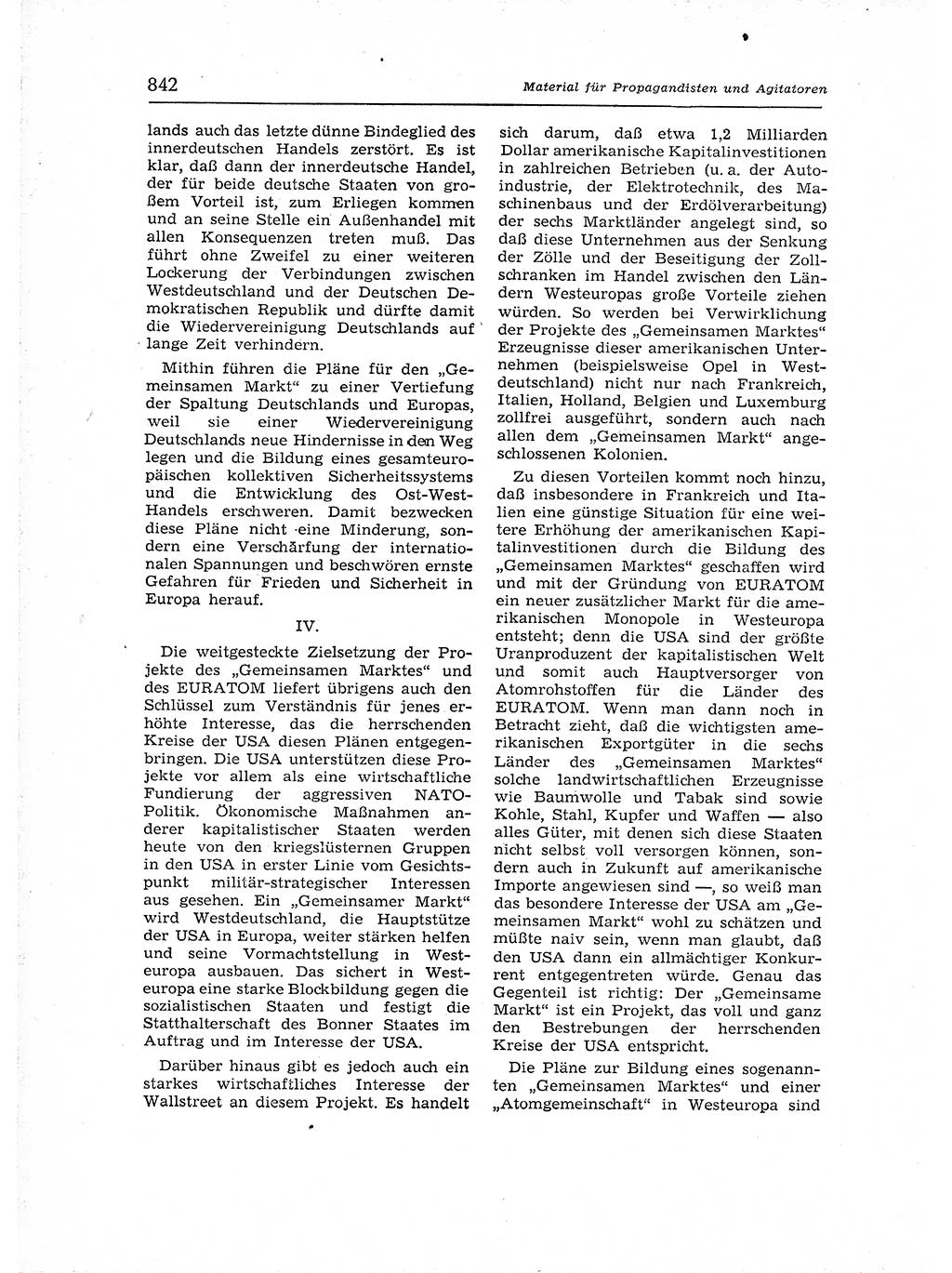 Neuer Weg (NW), Organ des Zentralkomitees (ZK) der SED (Sozialistische Einheitspartei Deutschlands) für Fragen des Parteiaufbaus und des Parteilebens, 12. Jahrgang [Deutsche Demokratische Republik (DDR)] 1957, Seite 842 (NW ZK SED DDR 1957, S. 842)