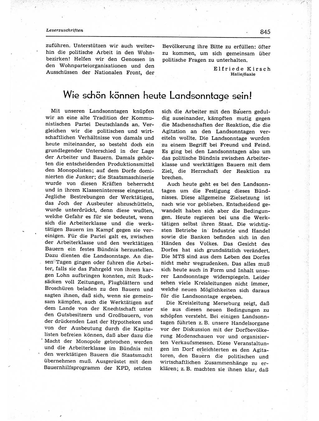 Neuer Weg (NW), Organ des Zentralkomitees (ZK) der SED (Sozialistische Einheitspartei Deutschlands) für Fragen des Parteiaufbaus und des Parteilebens, 12. Jahrgang [Deutsche Demokratische Republik (DDR)] 1957, Seite 845 (NW ZK SED DDR 1957, S. 845)