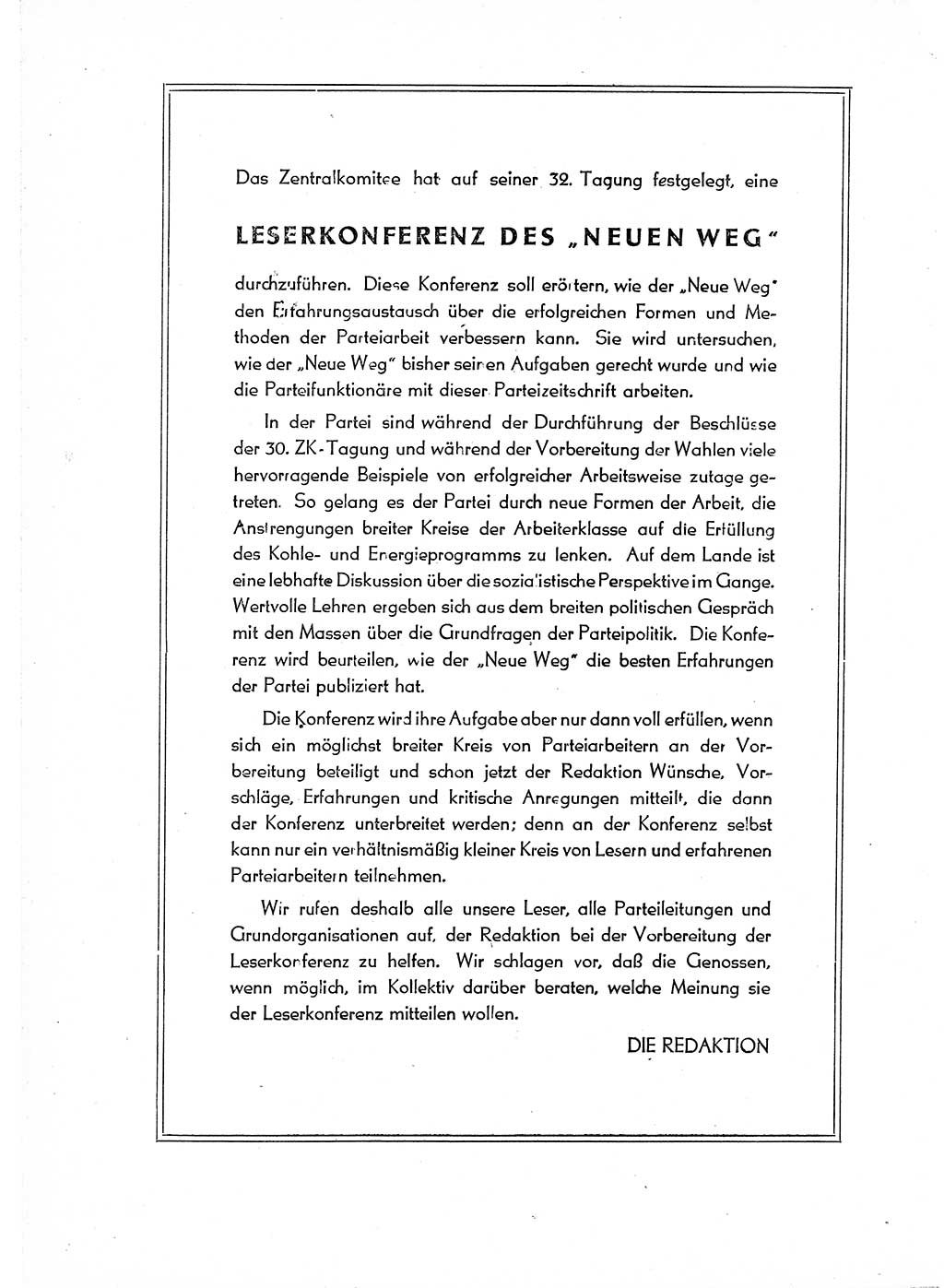 Neuer Weg (NW), Organ des Zentralkomitees (ZK) der SED (Sozialistische Einheitspartei Deutschlands) für Fragen des Parteiaufbaus und des Parteilebens, 12. Jahrgang [Deutsche Demokratische Republik (DDR)] 1957, Seite 850 (NW ZK SED DDR 1957, S. 850)