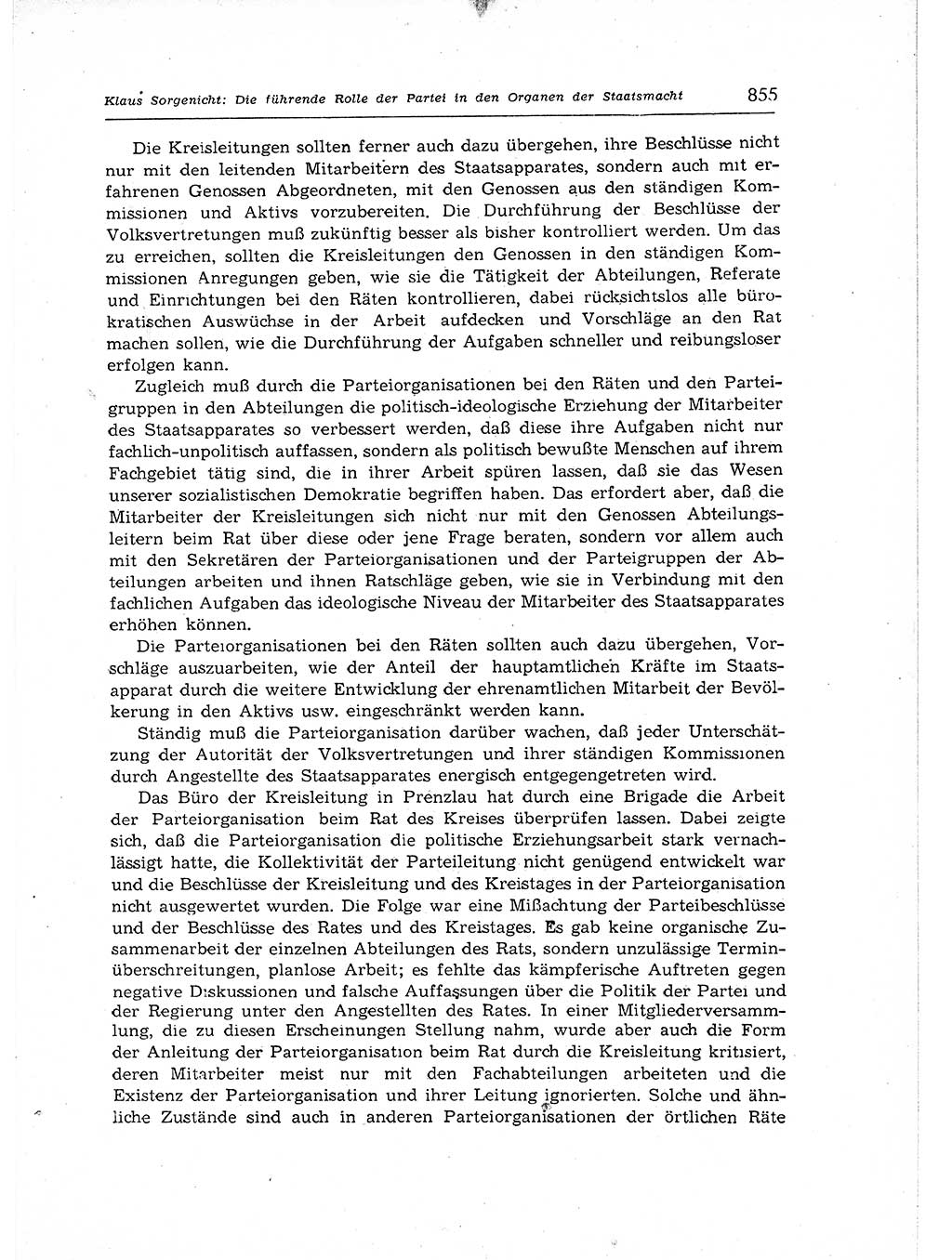 Neuer Weg (NW), Organ des Zentralkomitees (ZK) der SED (Sozialistische Einheitspartei Deutschlands) für Fragen des Parteiaufbaus und des Parteilebens, 12. Jahrgang [Deutsche Demokratische Republik (DDR)] 1957, Seite 855 (NW ZK SED DDR 1957, S. 855)