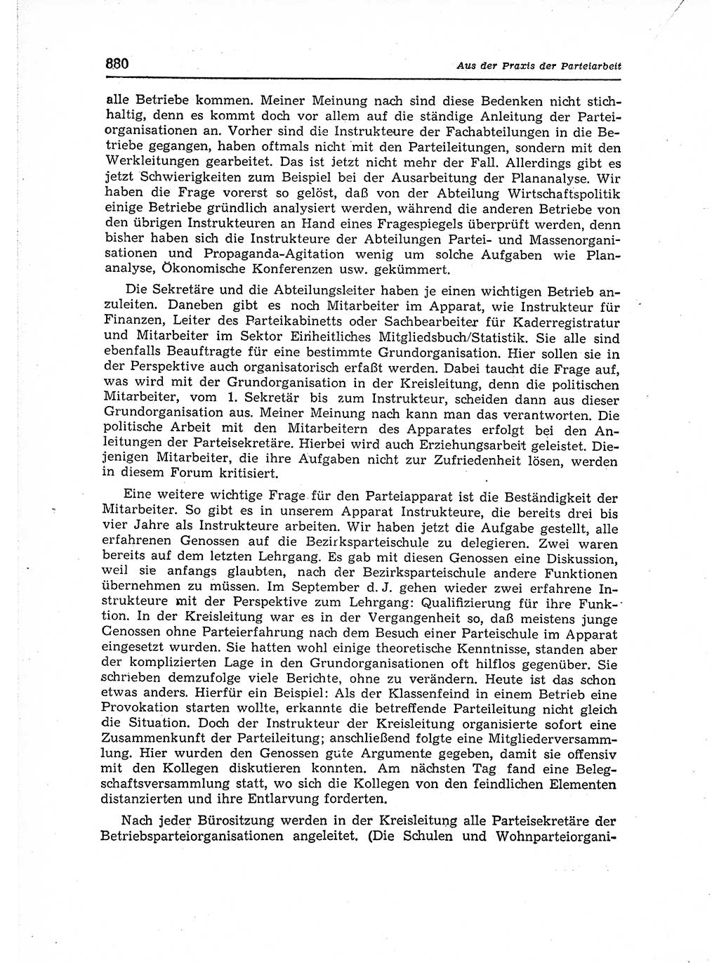 Neuer Weg (NW), Organ des Zentralkomitees (ZK) der SED (Sozialistische Einheitspartei Deutschlands) für Fragen des Parteiaufbaus und des Parteilebens, 12. Jahrgang [Deutsche Demokratische Republik (DDR)] 1957, Seite 880 (NW ZK SED DDR 1957, S. 880)