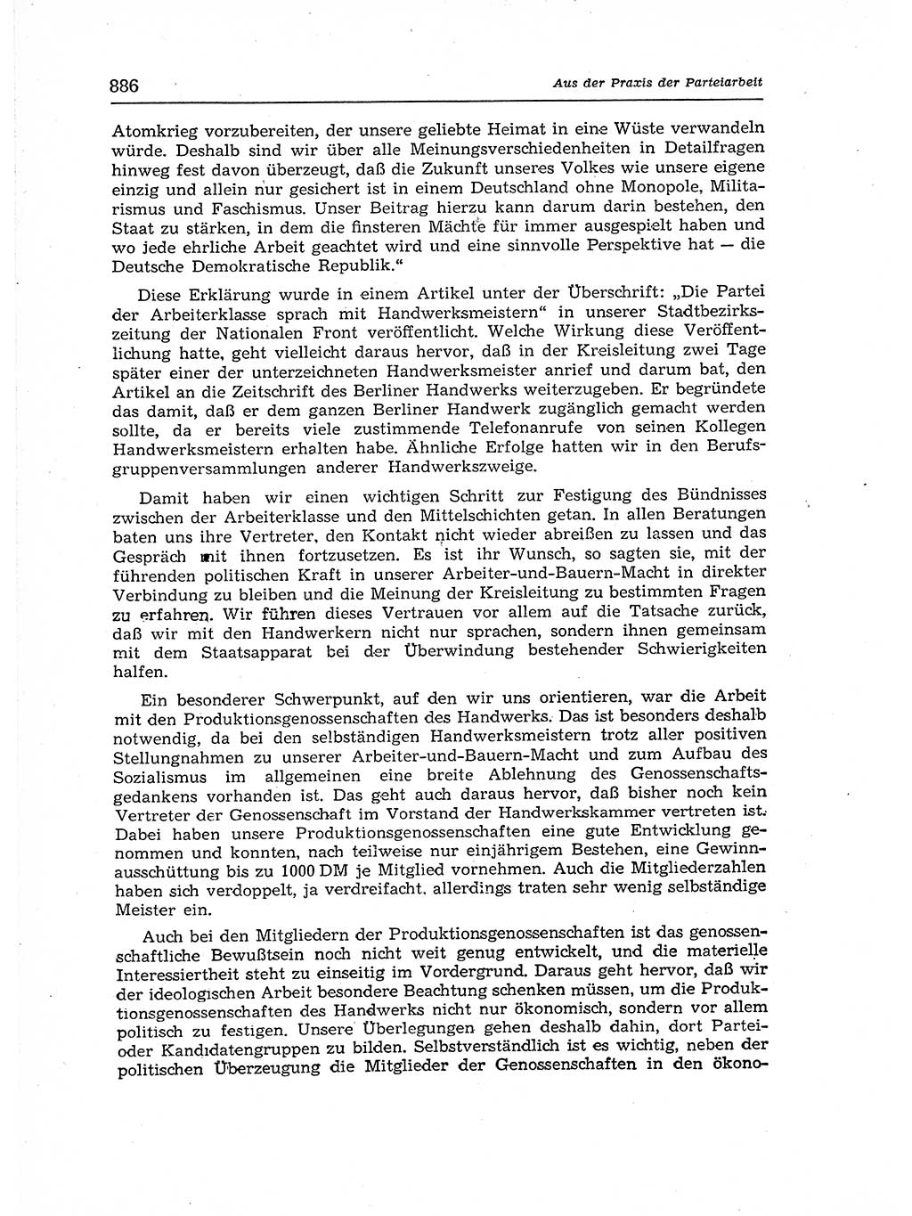 Neuer Weg (NW), Organ des Zentralkomitees (ZK) der SED (Sozialistische Einheitspartei Deutschlands) für Fragen des Parteiaufbaus und des Parteilebens, 12. Jahrgang [Deutsche Demokratische Republik (DDR)] 1957, Seite 886 (NW ZK SED DDR 1957, S. 886)