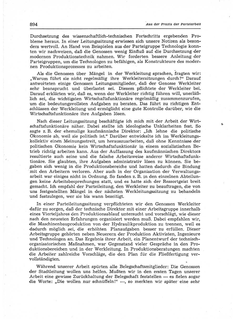 Neuer Weg (NW), Organ des Zentralkomitees (ZK) der SED (Sozialistische Einheitspartei Deutschlands) für Fragen des Parteiaufbaus und des Parteilebens, 12. Jahrgang [Deutsche Demokratische Republik (DDR)] 1957, Seite 894 (NW ZK SED DDR 1957, S. 894)