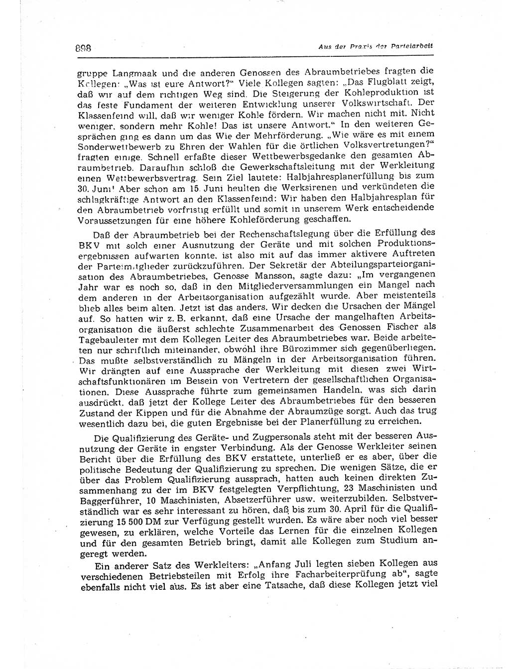 Neuer Weg (NW), Organ des Zentralkomitees (ZK) der SED (Sozialistische Einheitspartei Deutschlands) für Fragen des Parteiaufbaus und des Parteilebens, 12. Jahrgang [Deutsche Demokratische Republik (DDR)] 1957, Seite 898 (NW ZK SED DDR 1957, S. 898)