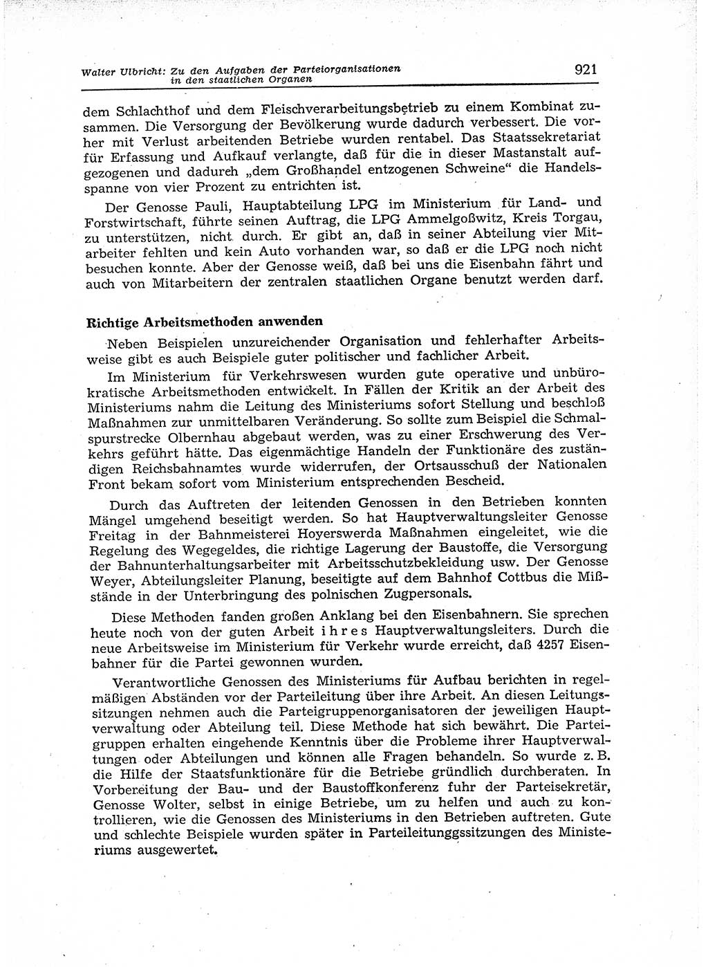 Neuer Weg (NW), Organ des Zentralkomitees (ZK) der SED (Sozialistische Einheitspartei Deutschlands) für Fragen des Parteiaufbaus und des Parteilebens, 12. Jahrgang [Deutsche Demokratische Republik (DDR)] 1957, Seite 921 (NW ZK SED DDR 1957, S. 921)