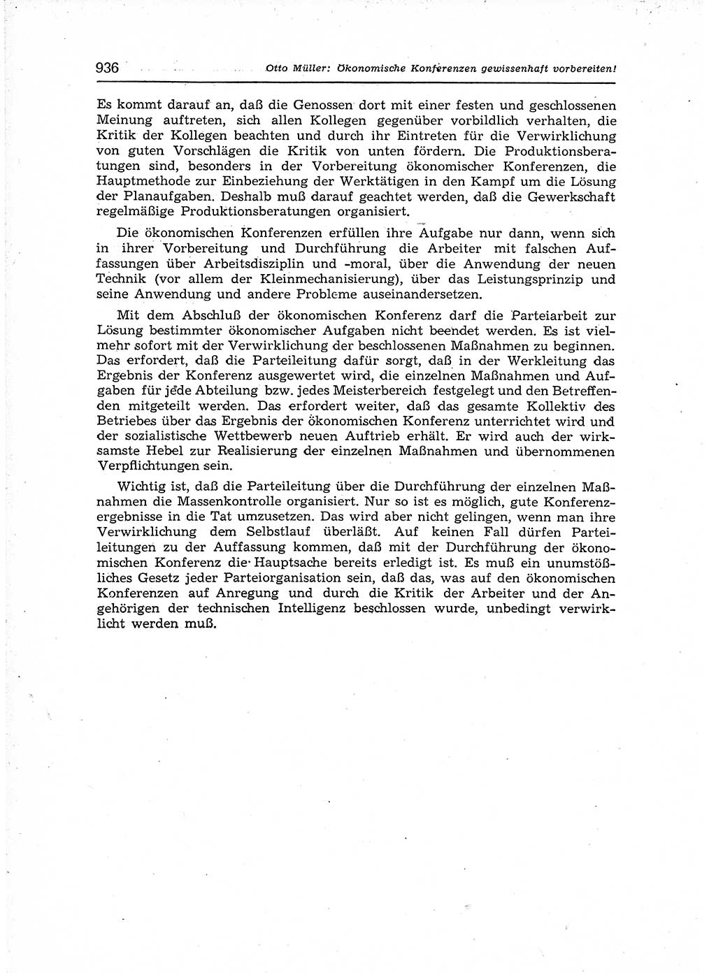 Neuer Weg (NW), Organ des Zentralkomitees (ZK) der SED (Sozialistische Einheitspartei Deutschlands) für Fragen des Parteiaufbaus und des Parteilebens, 12. Jahrgang [Deutsche Demokratische Republik (DDR)] 1957, Seite 936 (NW ZK SED DDR 1957, S. 936)