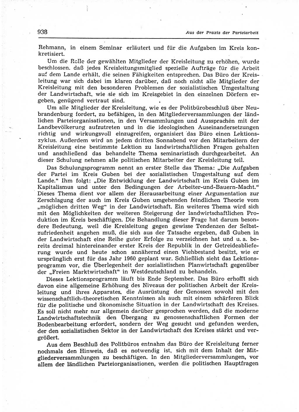 Neuer Weg (NW), Organ des Zentralkomitees (ZK) der SED (Sozialistische Einheitspartei Deutschlands) für Fragen des Parteiaufbaus und des Parteilebens, 12. Jahrgang [Deutsche Demokratische Republik (DDR)] 1957, Seite 938 (NW ZK SED DDR 1957, S. 938)
