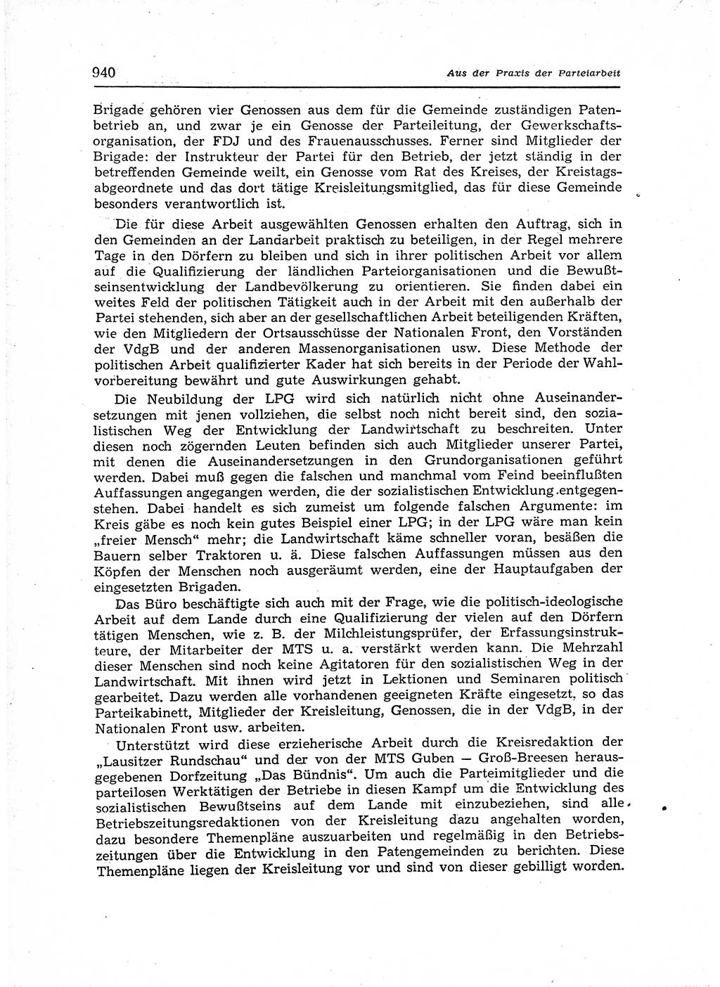 Neuer Weg (NW), Organ des Zentralkomitees (ZK) der SED (Sozialistische Einheitspartei Deutschlands) für Fragen des Parteiaufbaus und des Parteilebens, 12. Jahrgang [Deutsche Demokratische Republik (DDR)] 1957, Seite 940 (NW ZK SED DDR 1957, S. 940)