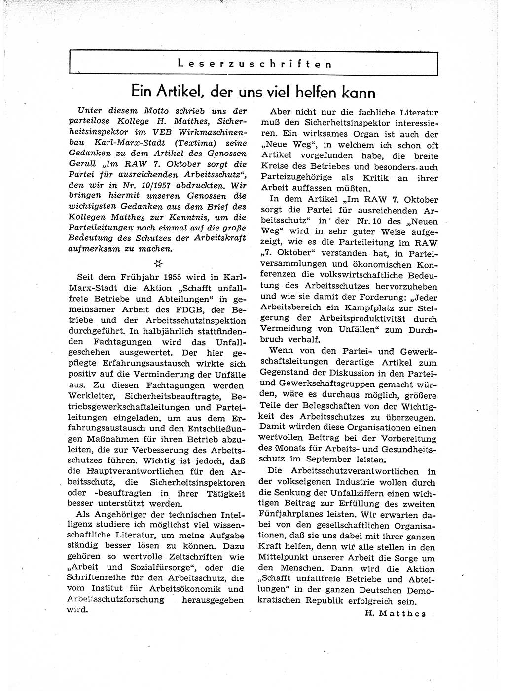 Neuer Weg (NW), Organ des Zentralkomitees (ZK) der SED (Sozialistische Einheitspartei Deutschlands) für Fragen des Parteiaufbaus und des Parteilebens, 12. Jahrgang [Deutsche Demokratische Republik (DDR)] 1957, Seite 969 (NW ZK SED DDR 1957, S. 969)