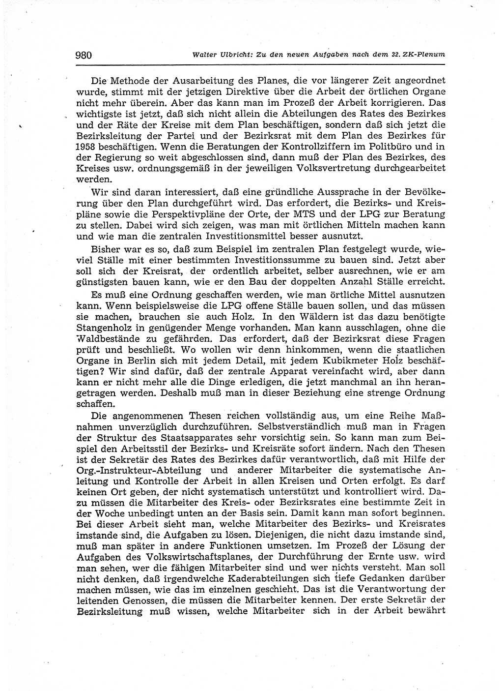 Neuer Weg (NW), Organ des Zentralkomitees (ZK) der SED (Sozialistische Einheitspartei Deutschlands) für Fragen des Parteiaufbaus und des Parteilebens, 12. Jahrgang [Deutsche Demokratische Republik (DDR)] 1957, Seite 980 (NW ZK SED DDR 1957, S. 980)