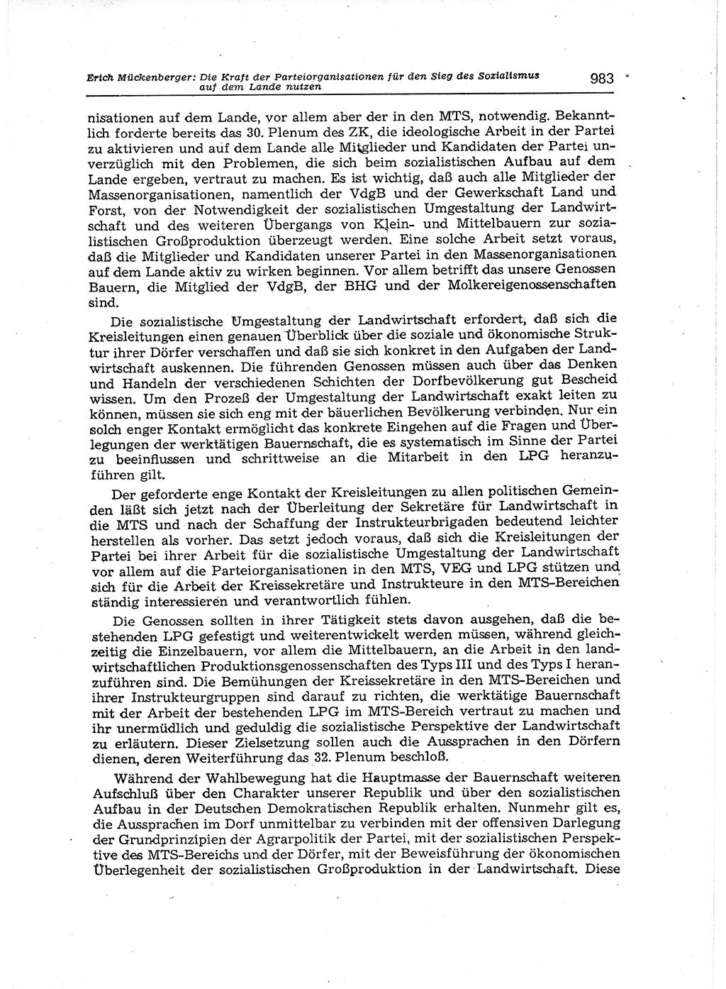 Neuer Weg (NW), Organ des Zentralkomitees (ZK) der SED (Sozialistische Einheitspartei Deutschlands) für Fragen des Parteiaufbaus und des Parteilebens, 12. Jahrgang [Deutsche Demokratische Republik (DDR)] 1957, Seite 983 (NW ZK SED DDR 1957, S. 983)