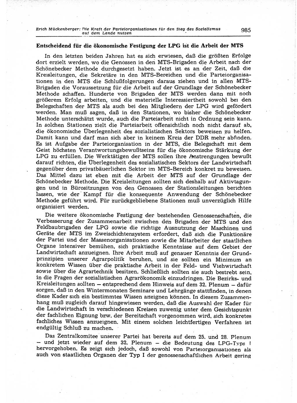 Neuer Weg (NW), Organ des Zentralkomitees (ZK) der SED (Sozialistische Einheitspartei Deutschlands) für Fragen des Parteiaufbaus und des Parteilebens, 12. Jahrgang [Deutsche Demokratische Republik (DDR)] 1957, Seite 985 (NW ZK SED DDR 1957, S. 985)
