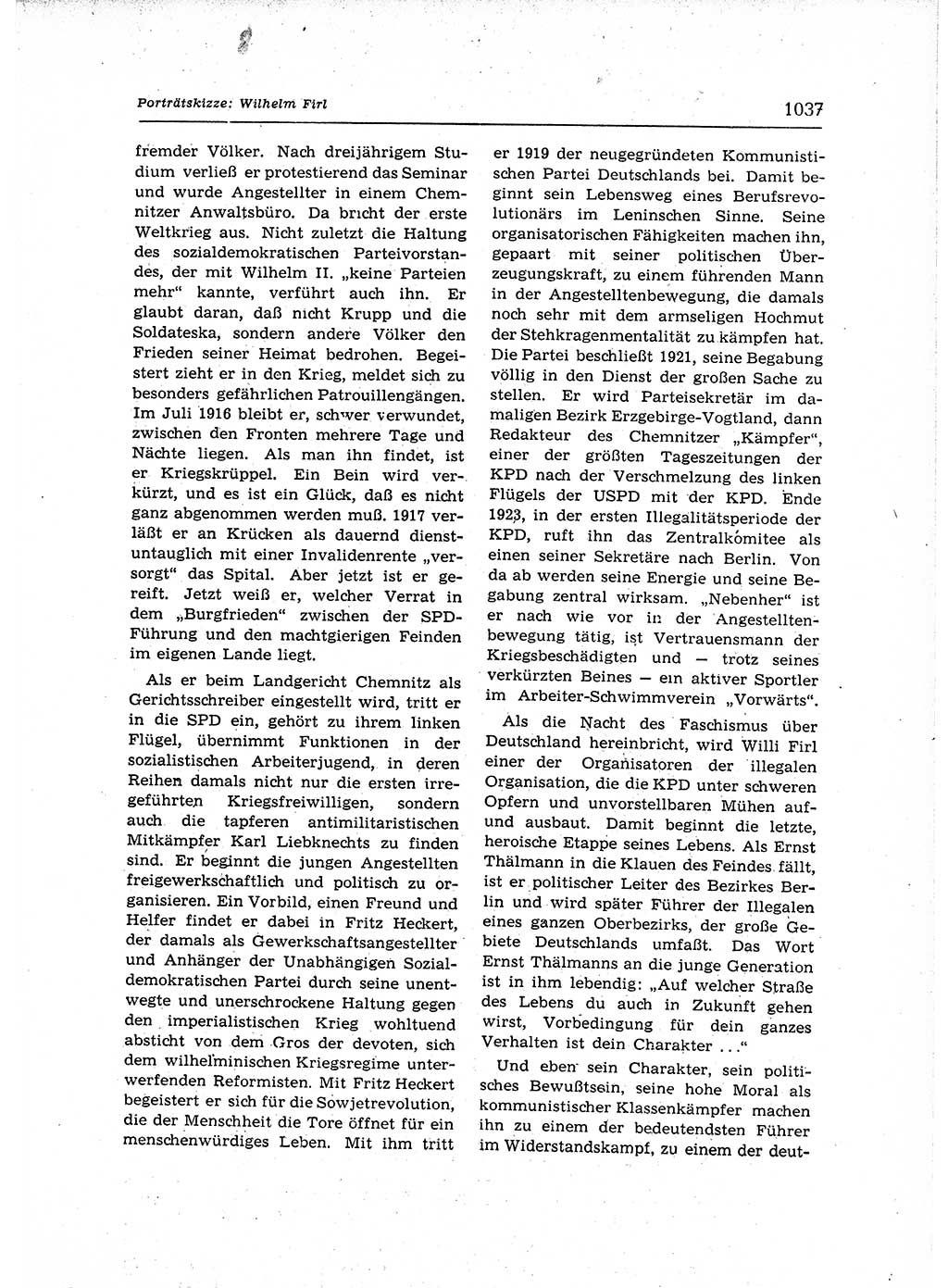Neuer Weg (NW), Organ des Zentralkomitees (ZK) der SED (Sozialistische Einheitspartei Deutschlands) für Fragen des Parteiaufbaus und des Parteilebens, 12. Jahrgang [Deutsche Demokratische Republik (DDR)] 1957, Seite 1037 (NW ZK SED DDR 1957, S. 1037)