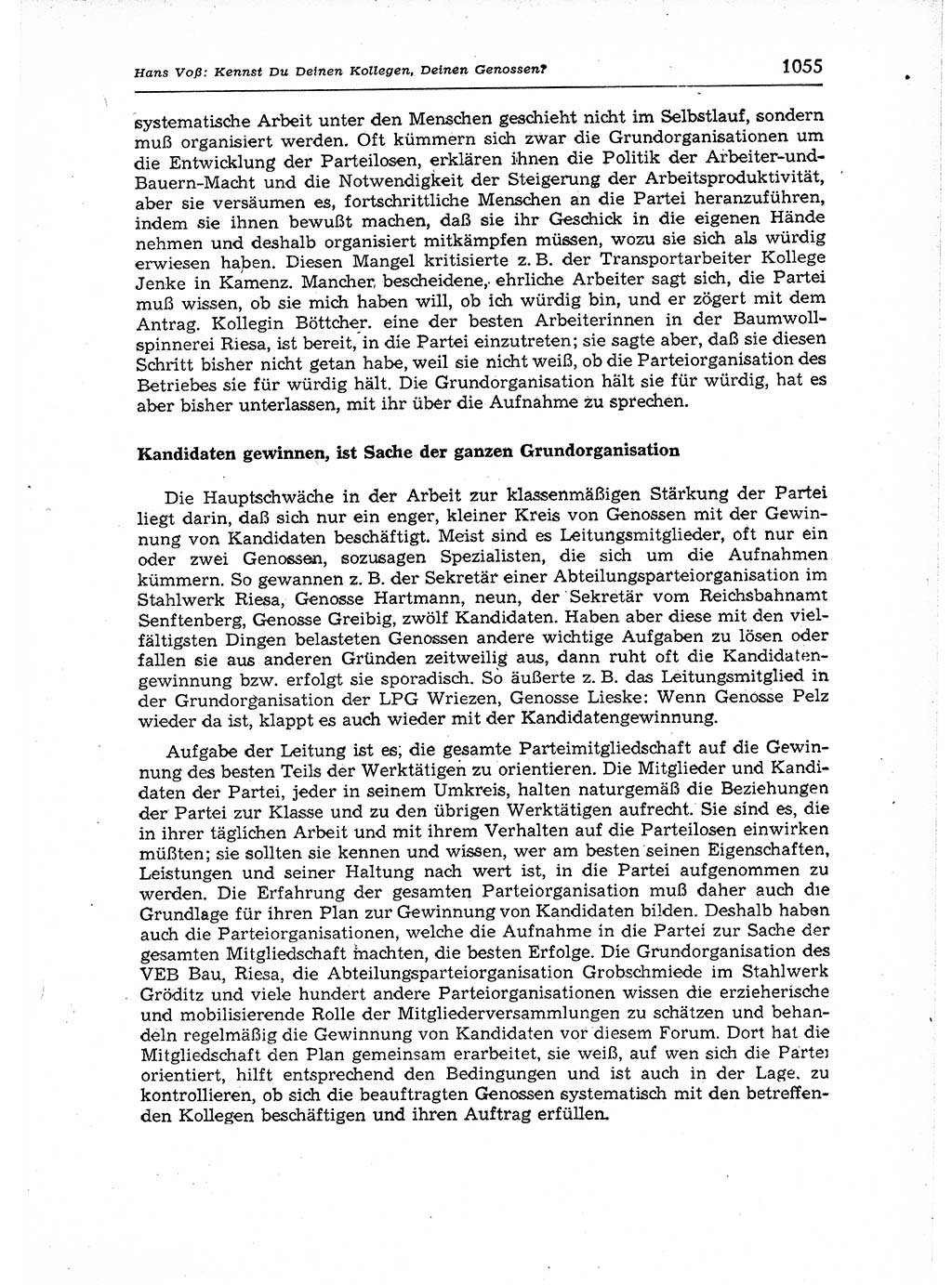 Neuer Weg (NW), Organ des Zentralkomitees (ZK) der SED (Sozialistische Einheitspartei Deutschlands) für Fragen des Parteiaufbaus und des Parteilebens, 12. Jahrgang [Deutsche Demokratische Republik (DDR)] 1957, Seite 1055 (NW ZK SED DDR 1957, S. 1055)