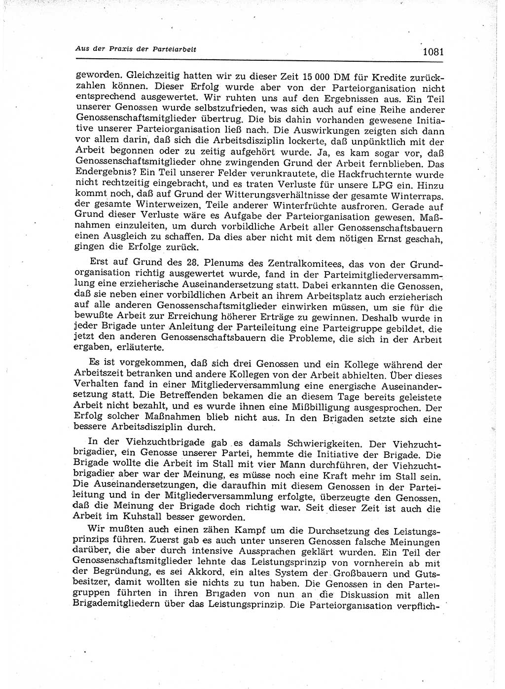 Neuer Weg (NW), Organ des Zentralkomitees (ZK) der SED (Sozialistische Einheitspartei Deutschlands) für Fragen des Parteiaufbaus und des Parteilebens, 12. Jahrgang [Deutsche Demokratische Republik (DDR)] 1957, Seite 1081 (NW ZK SED DDR 1957, S. 1081)