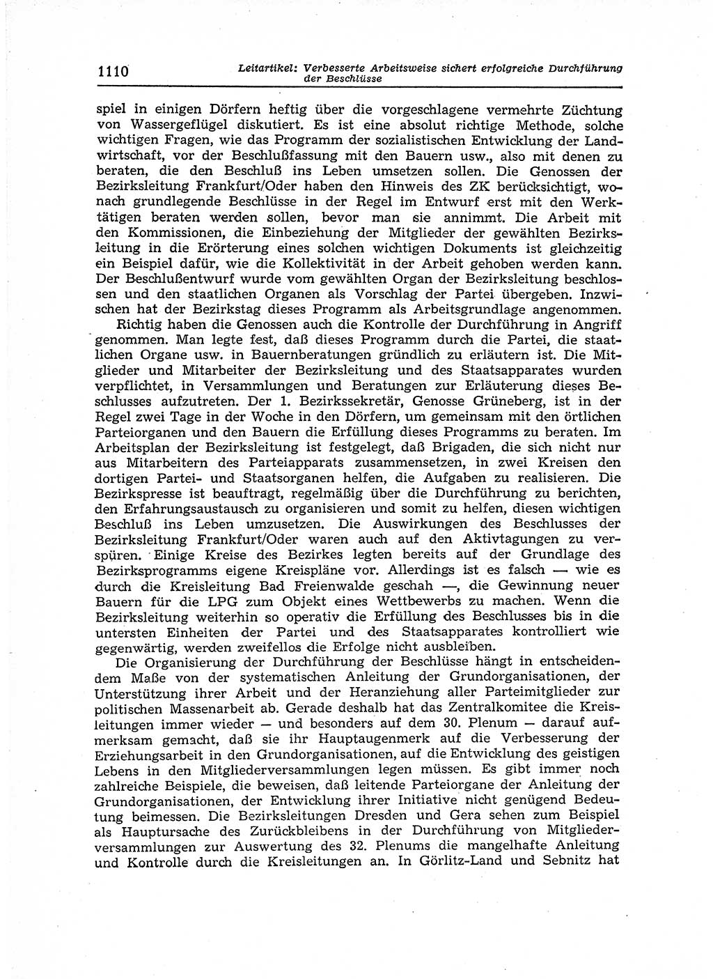 Neuer Weg (NW), Organ des Zentralkomitees (ZK) der SED (Sozialistische Einheitspartei Deutschlands) für Fragen des Parteiaufbaus und des Parteilebens, 12. Jahrgang [Deutsche Demokratische Republik (DDR)] 1957, Seite 1110 (NW ZK SED DDR 1957, S. 1110)