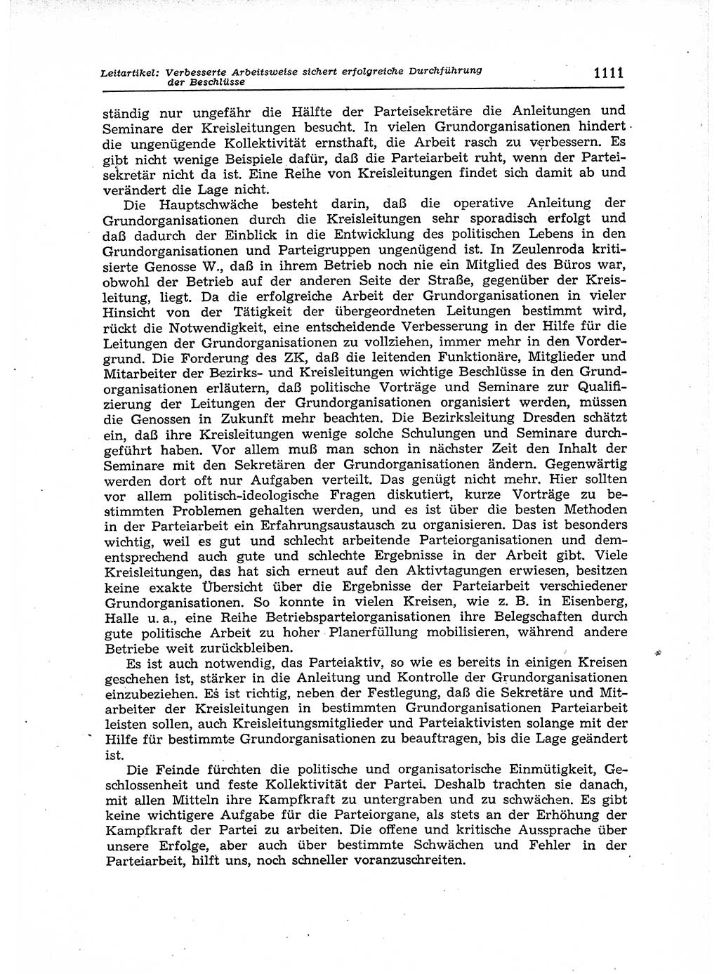 Neuer Weg (NW), Organ des Zentralkomitees (ZK) der SED (Sozialistische Einheitspartei Deutschlands) für Fragen des Parteiaufbaus und des Parteilebens, 12. Jahrgang [Deutsche Demokratische Republik (DDR)] 1957, Seite 1111 (NW ZK SED DDR 1957, S. 1111)