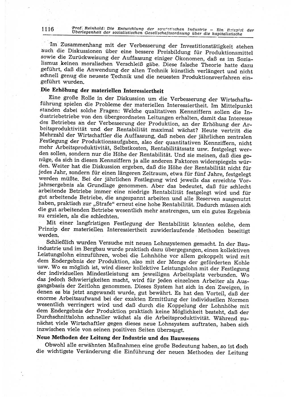 Neuer Weg (NW), Organ des Zentralkomitees (ZK) der SED (Sozialistische Einheitspartei Deutschlands) für Fragen des Parteiaufbaus und des Parteilebens, 12. Jahrgang [Deutsche Demokratische Republik (DDR)] 1957, Seite 1116 (NW ZK SED DDR 1957, S. 1116)