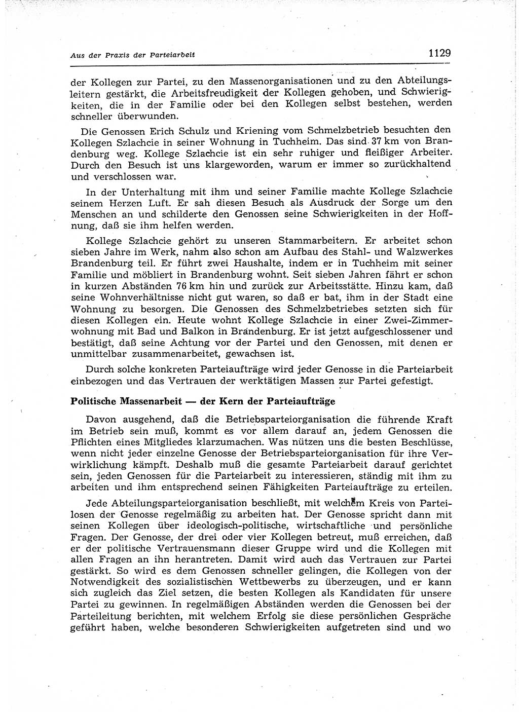 Neuer Weg (NW), Organ des Zentralkomitees (ZK) der SED (Sozialistische Einheitspartei Deutschlands) für Fragen des Parteiaufbaus und des Parteilebens, 12. Jahrgang [Deutsche Demokratische Republik (DDR)] 1957, Seite 1129 (NW ZK SED DDR 1957, S. 1129)