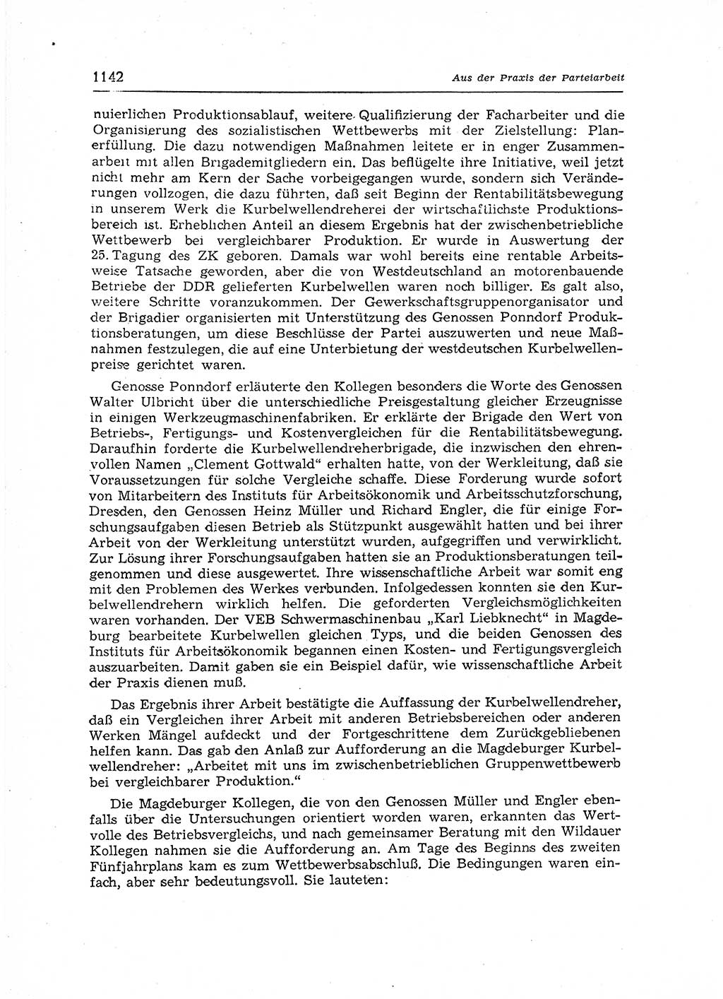 Neuer Weg (NW), Organ des Zentralkomitees (ZK) der SED (Sozialistische Einheitspartei Deutschlands) für Fragen des Parteiaufbaus und des Parteilebens, 12. Jahrgang [Deutsche Demokratische Republik (DDR)] 1957, Seite 1142 (NW ZK SED DDR 1957, S. 1142)