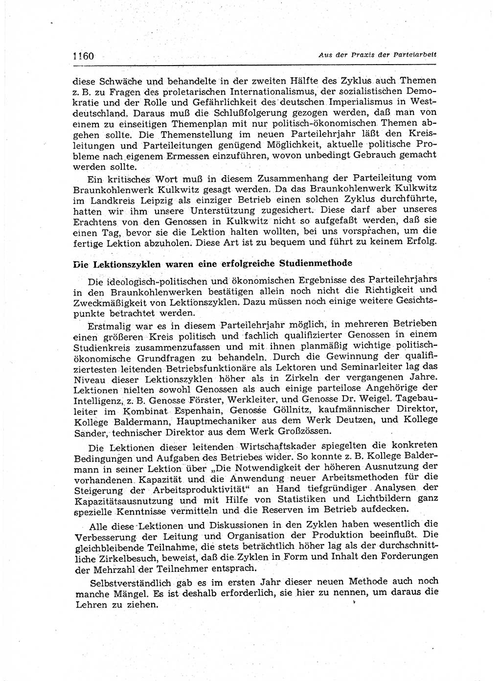 Neuer Weg (NW), Organ des Zentralkomitees (ZK) der SED (Sozialistische Einheitspartei Deutschlands) für Fragen des Parteiaufbaus und des Parteilebens, 12. Jahrgang [Deutsche Demokratische Republik (DDR)] 1957, Seite 1160 (NW ZK SED DDR 1957, S. 1160)