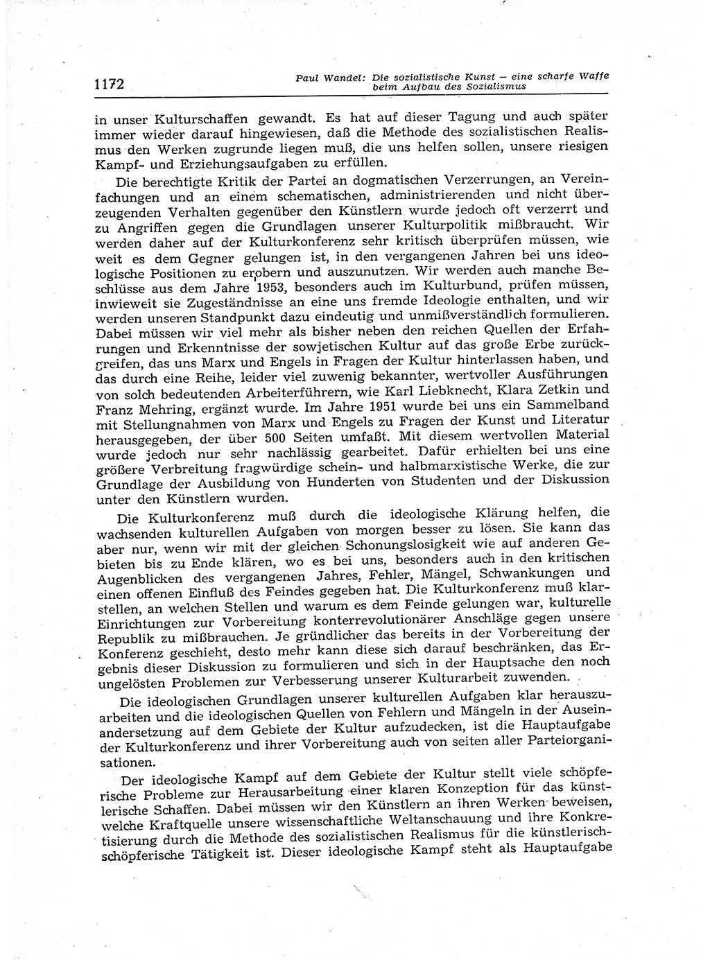 Neuer Weg (NW), Organ des Zentralkomitees (ZK) der SED (Sozialistische Einheitspartei Deutschlands) für Fragen des Parteiaufbaus und des Parteilebens, 12. Jahrgang [Deutsche Demokratische Republik (DDR)] 1957, Seite 1172 (NW ZK SED DDR 1957, S. 1172)