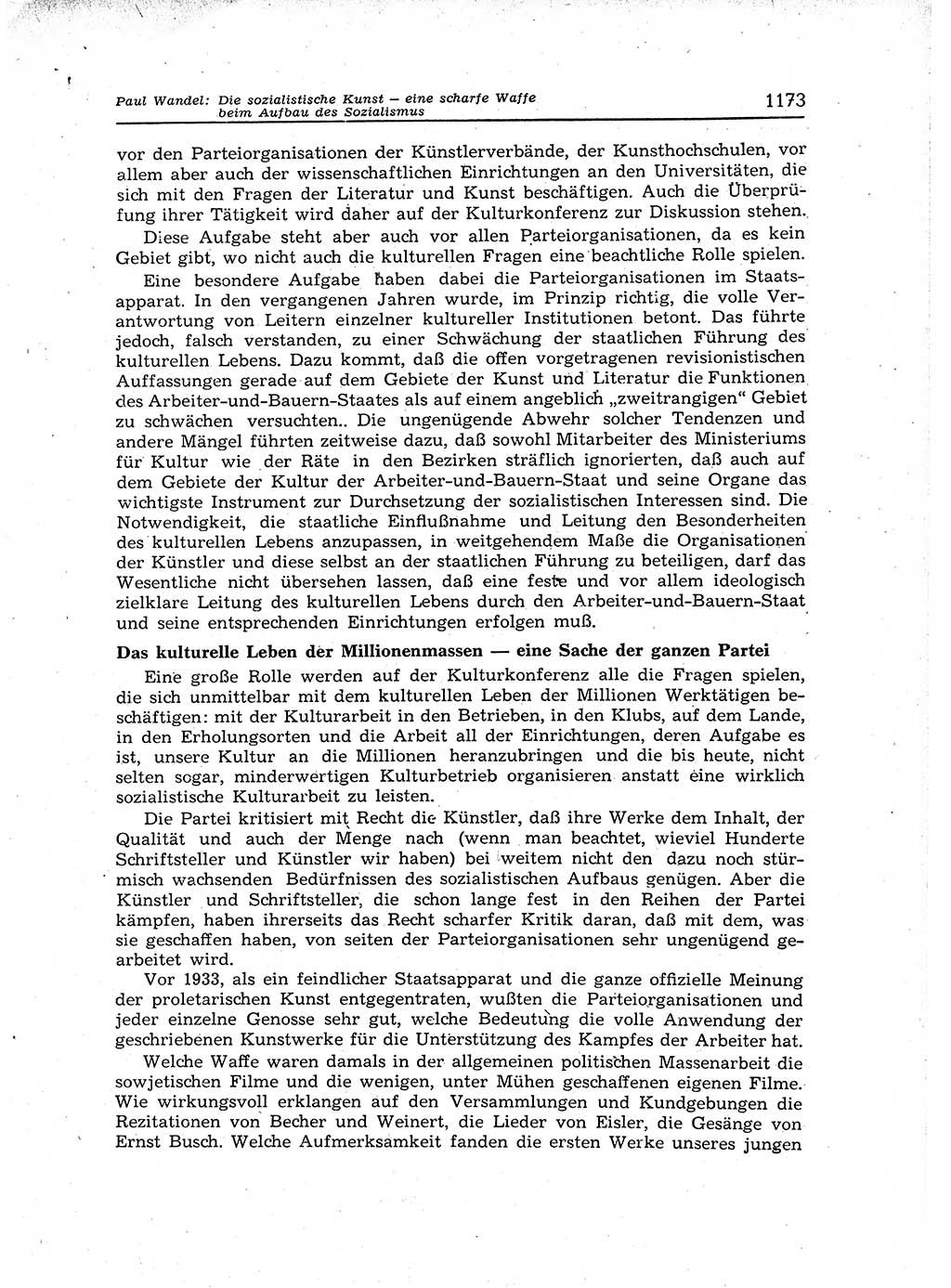 Neuer Weg (NW), Organ des Zentralkomitees (ZK) der SED (Sozialistische Einheitspartei Deutschlands) für Fragen des Parteiaufbaus und des Parteilebens, 12. Jahrgang [Deutsche Demokratische Republik (DDR)] 1957, Seite 1173 (NW ZK SED DDR 1957, S. 1173)