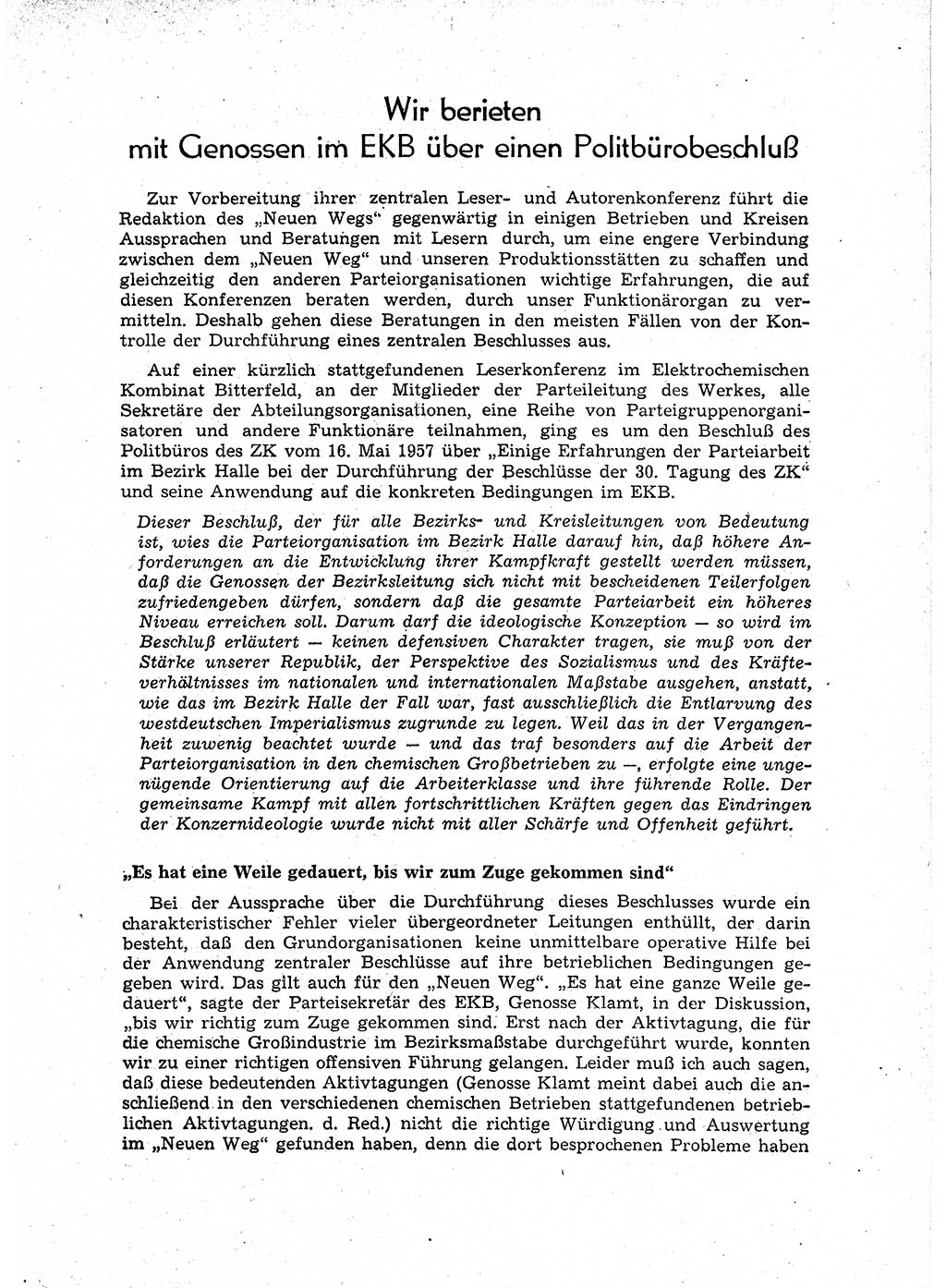 Neuer Weg (NW), Organ des Zentralkomitees (ZK) der SED (Sozialistische Einheitspartei Deutschlands) für Fragen des Parteiaufbaus und des Parteilebens, 12. Jahrgang [Deutsche Demokratische Republik (DDR)] 1957, Seite 1175 (NW ZK SED DDR 1957, S. 1175)