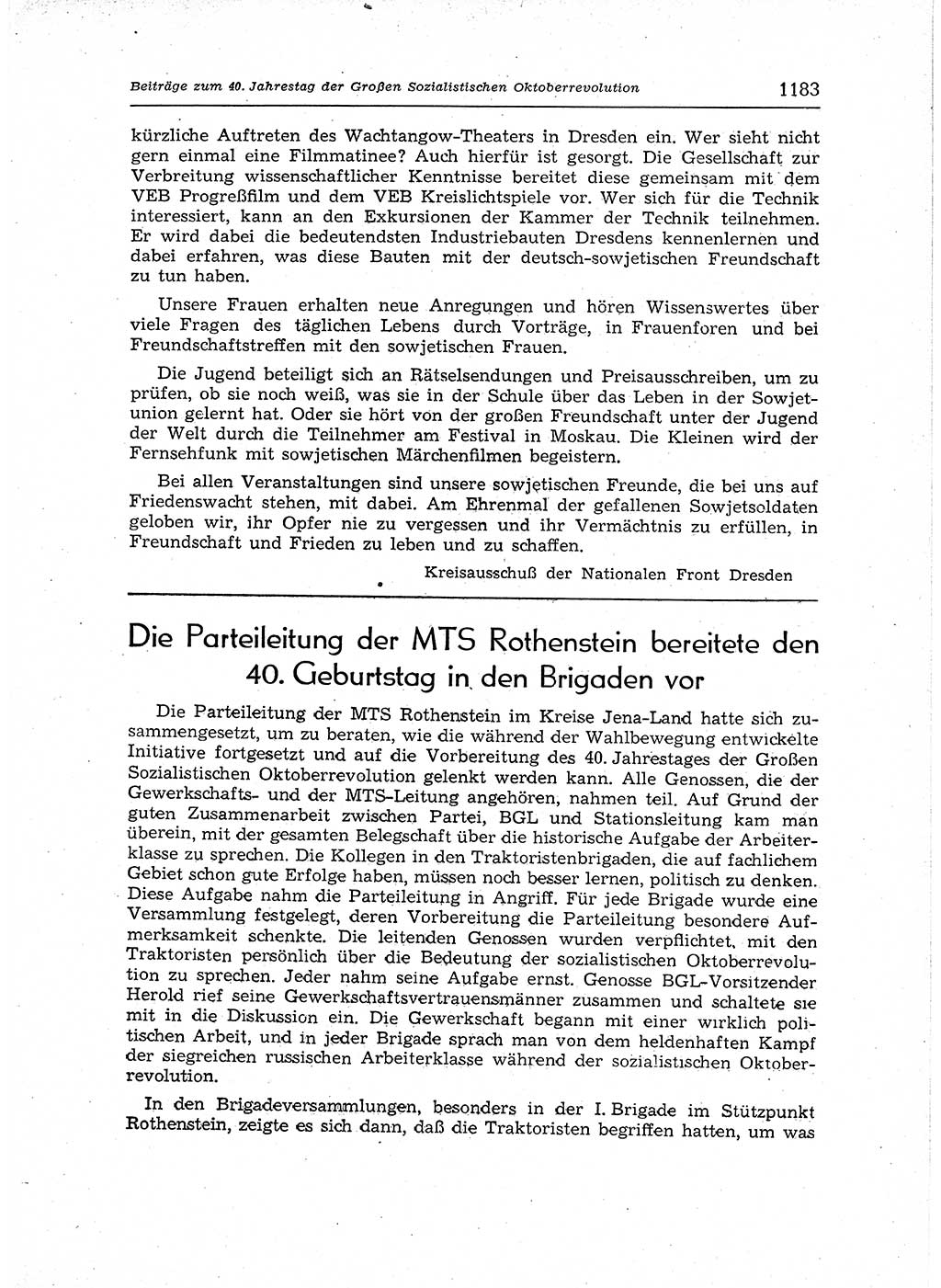 Neuer Weg (NW), Organ des Zentralkomitees (ZK) der SED (Sozialistische Einheitspartei Deutschlands) für Fragen des Parteiaufbaus und des Parteilebens, 12. Jahrgang [Deutsche Demokratische Republik (DDR)] 1957, Seite 1183 (NW ZK SED DDR 1957, S. 1183)