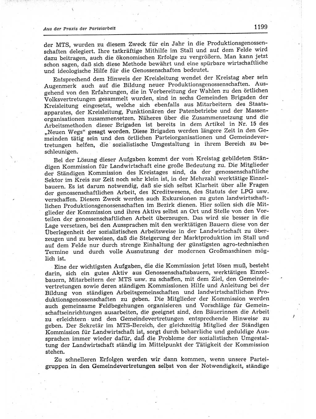 Neuer Weg (NW), Organ des Zentralkomitees (ZK) der SED (Sozialistische Einheitspartei Deutschlands) für Fragen des Parteiaufbaus und des Parteilebens, 12. Jahrgang [Deutsche Demokratische Republik (DDR)] 1957, Seite 1199 (NW ZK SED DDR 1957, S. 1199)